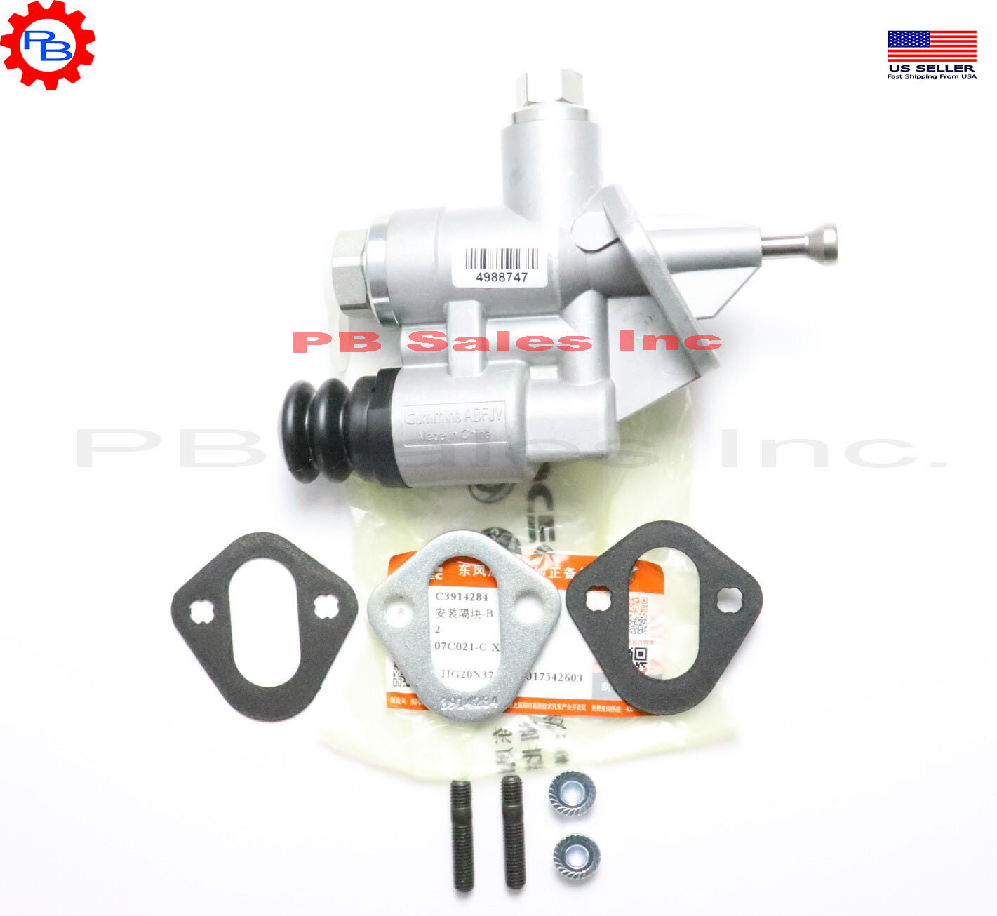 DCEC fuel lift pump Kit with  for Dodge Cummins 5.9L 6bt, 12V engine 1994-1998