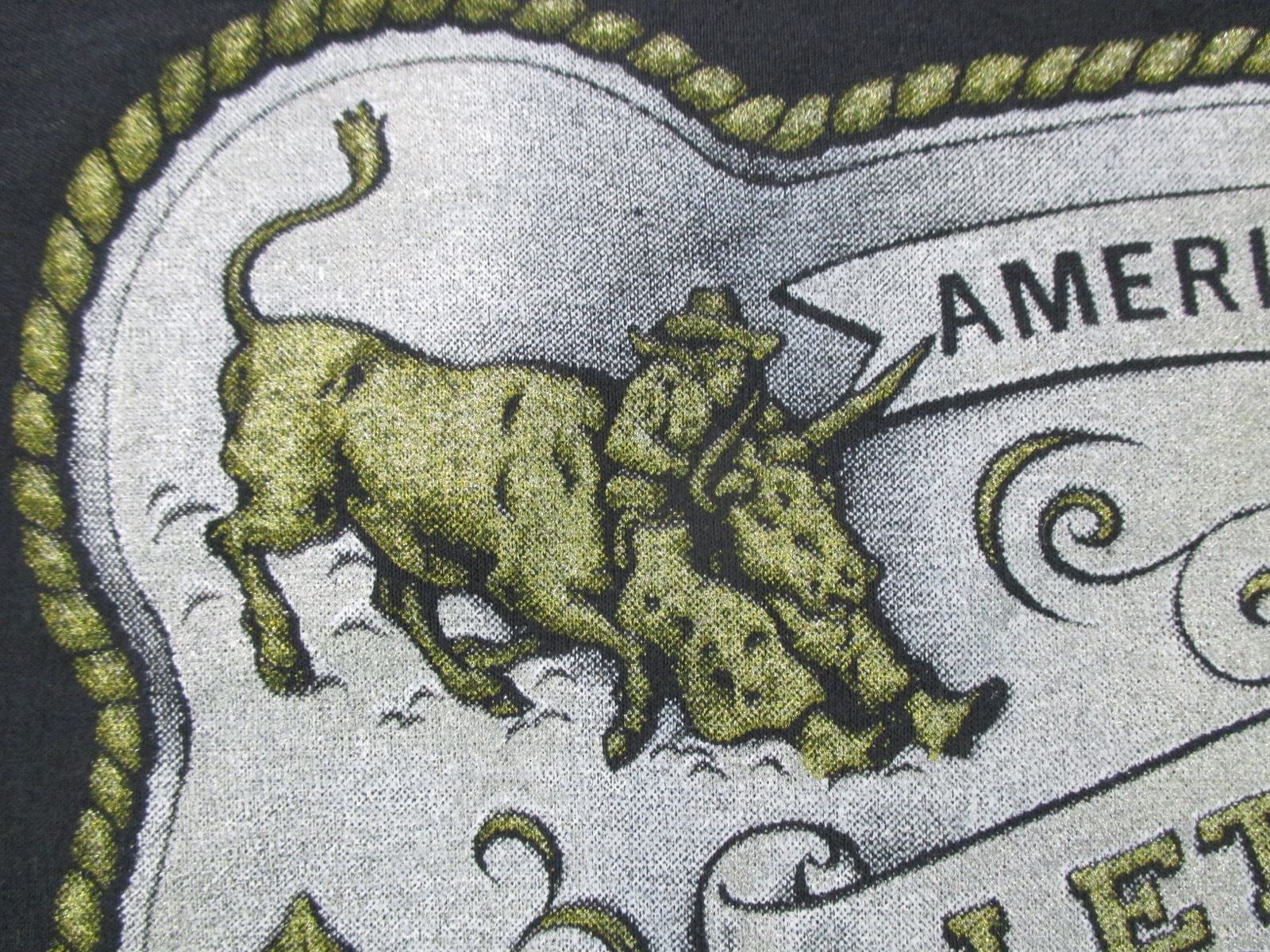 vtg 80s COWBOY LET’S RODEO T-Shirt M/L single stitch thin horse bull buckle gallery