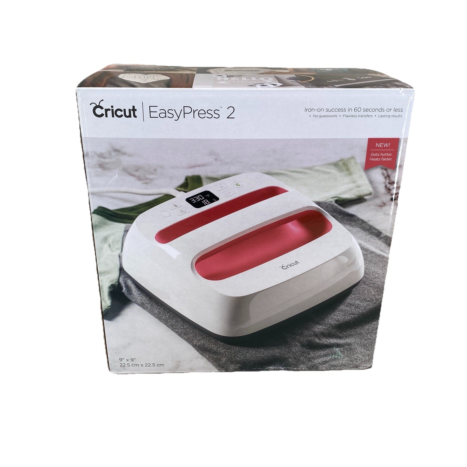 Cricut EasyPress 2 Heat Press Machine 9 X 9 in T-Shirt Logo Press Raspberry NIB