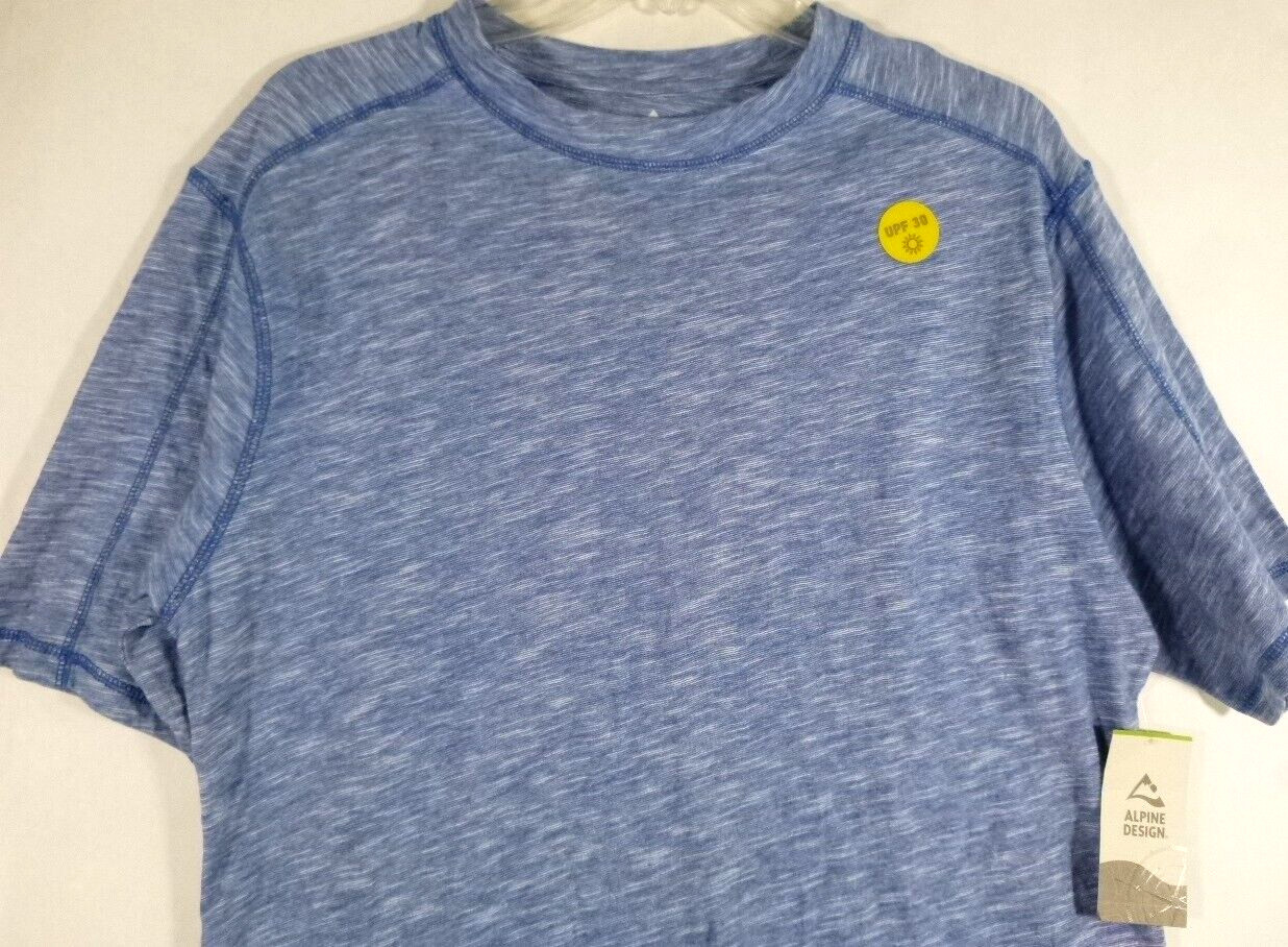 Alpine Design-Mens UPF 30 Hiking Outdoor T-Shirt, Medium, Blue, NEW w/ Tags gallery