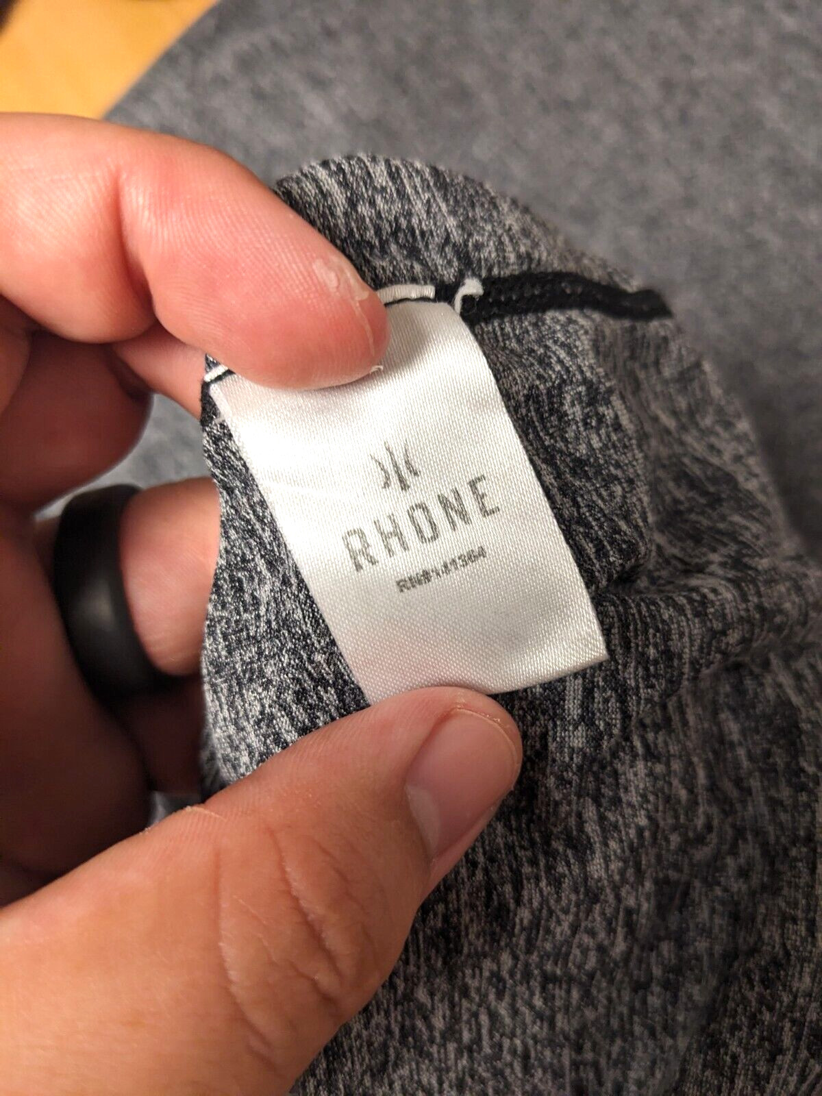 Rhone Athletic Tshirt Nylon Blend Performance Stretch Heather Gray XL Gym gallery