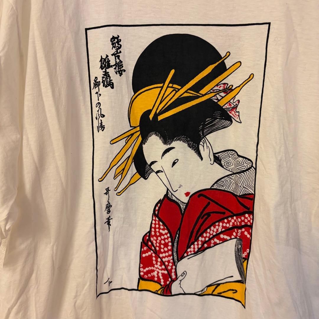 90s 00s Vintage Ukiyo-e Japanese Woodblock Print T-Shirt Single Stitch XL gallery