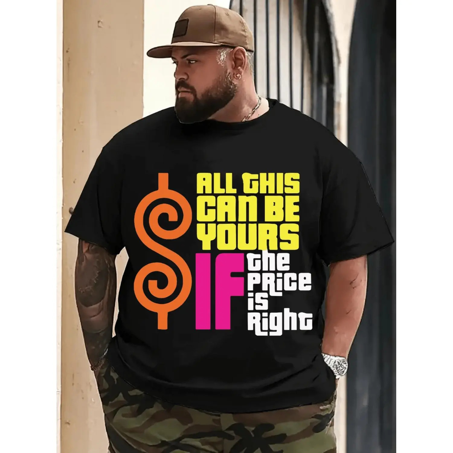 100 Cotton Plus Size T Shirt "All This Can Be Yours If The Price Is Right" gallery