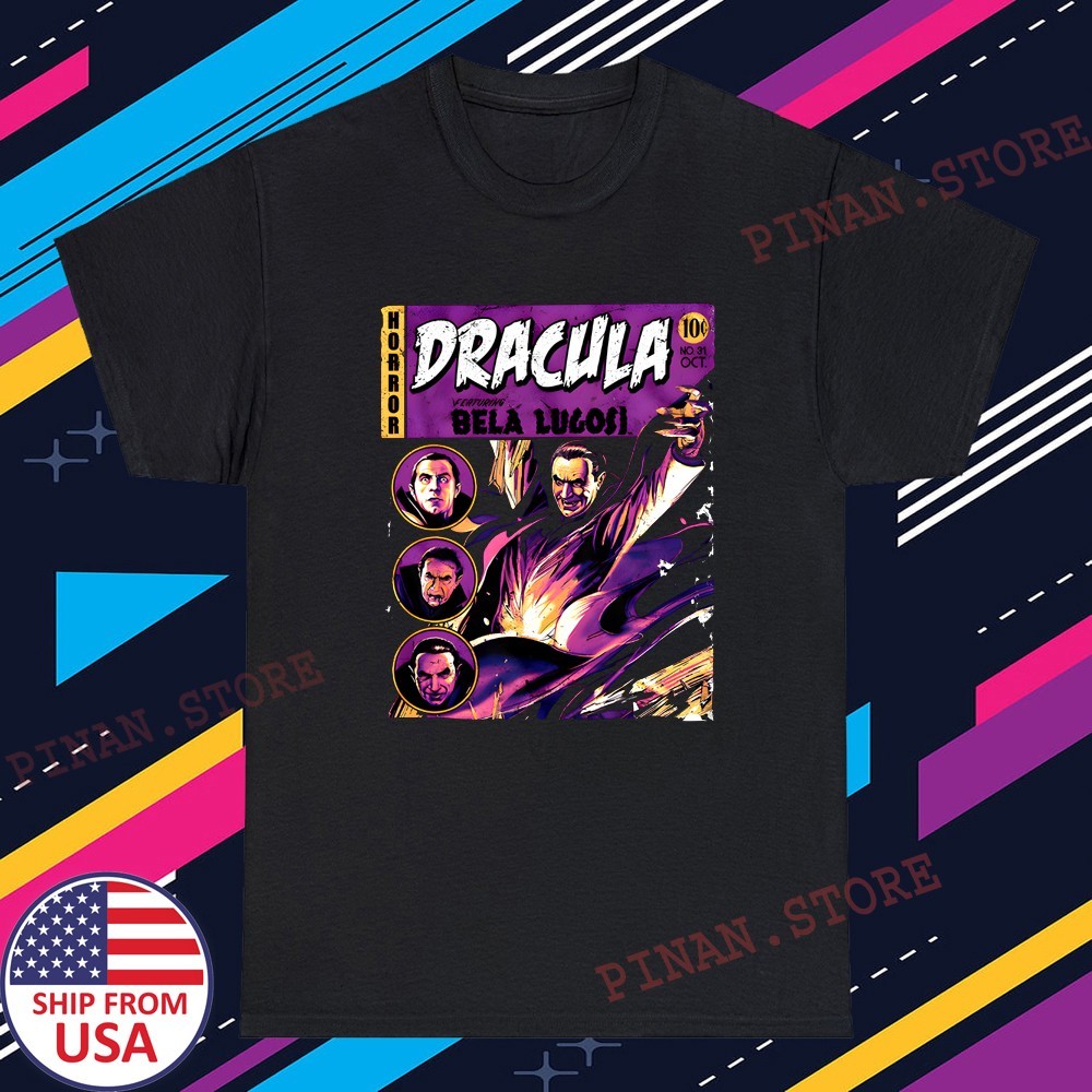 Bela Lugosi Dracula Horror Comic Men’s Black Size S-5XL