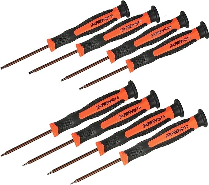 8 in 1 Small Torx Screwdriver Set with T3 T4 T5 T6 T7 T8 T9 T10 Torx Security.