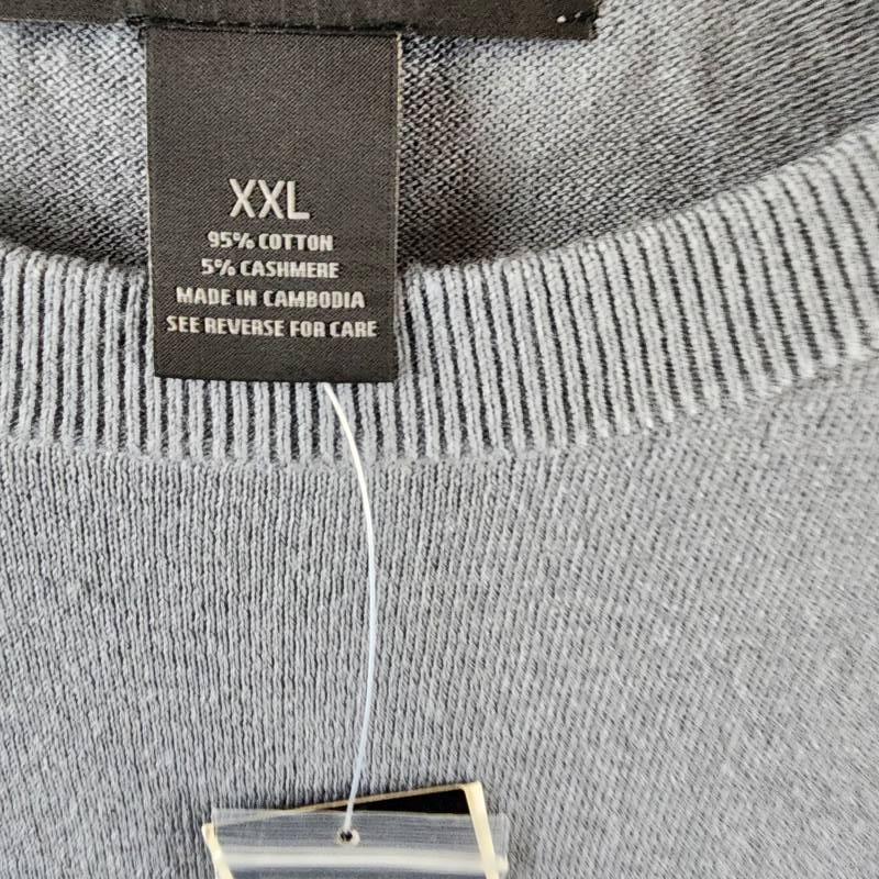 The Men's Store at Bloomingdale's Cashmere Blend Sweater Tee XXL Blue Gray S/S gallery