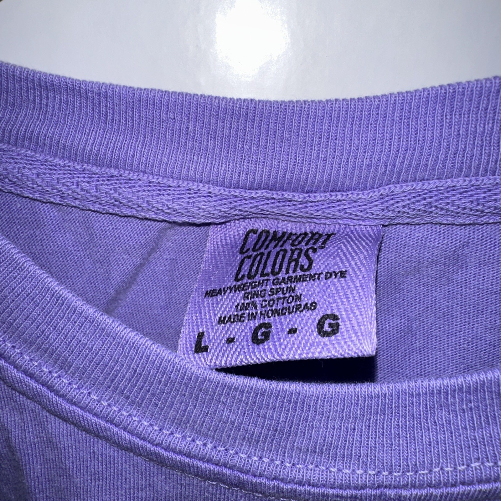 NEW Purple Comfort Colors Men Heavy Ring Spun Short Sleeve Shirt 1717 Large gallery