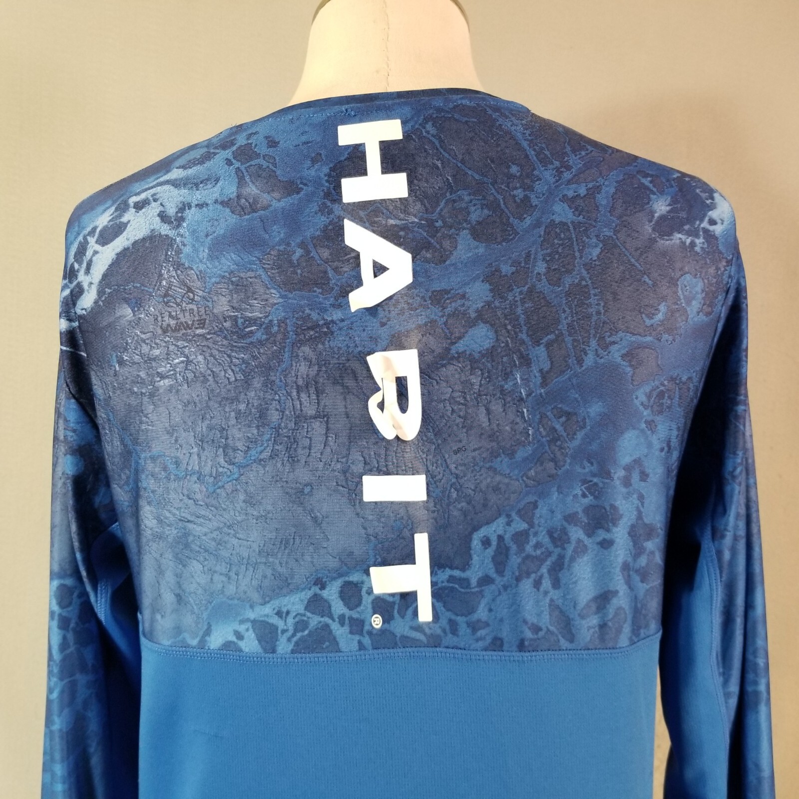 Habit shirt men's small blue long sleeve UV outdoor Dri-Fit fishing flawed gallery