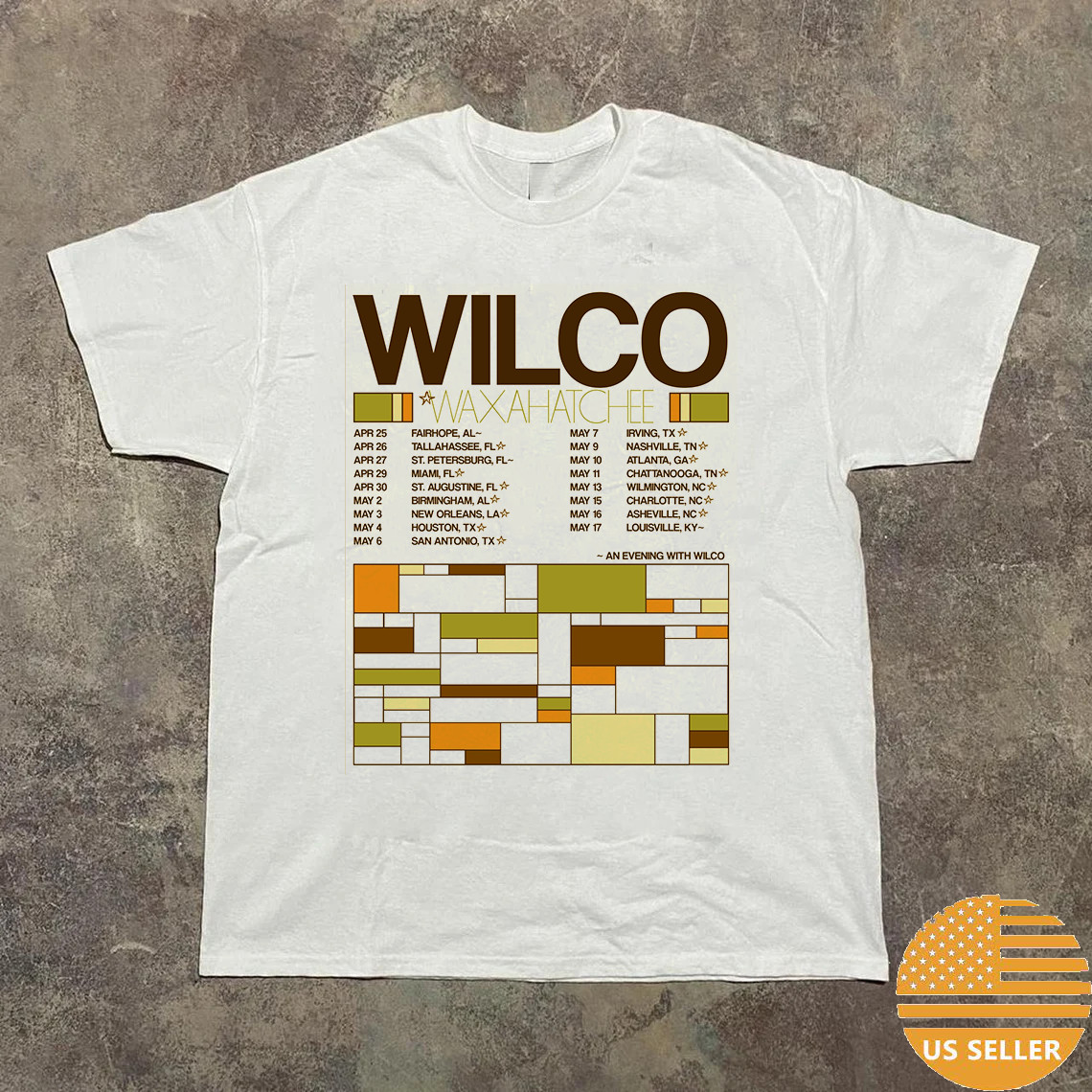 Wilco Waxahatchee Band Spring 2025 Tour T Shirt Full Size S-5XL gallery