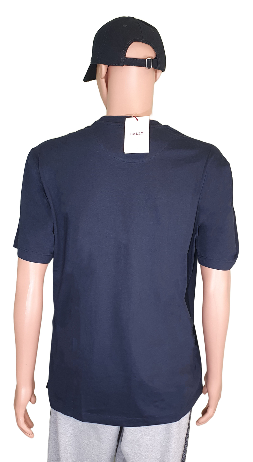Bally 6233731 Men's Navy Blue 100% Cotton Pocket T-Shirt MSRP $300 gallery