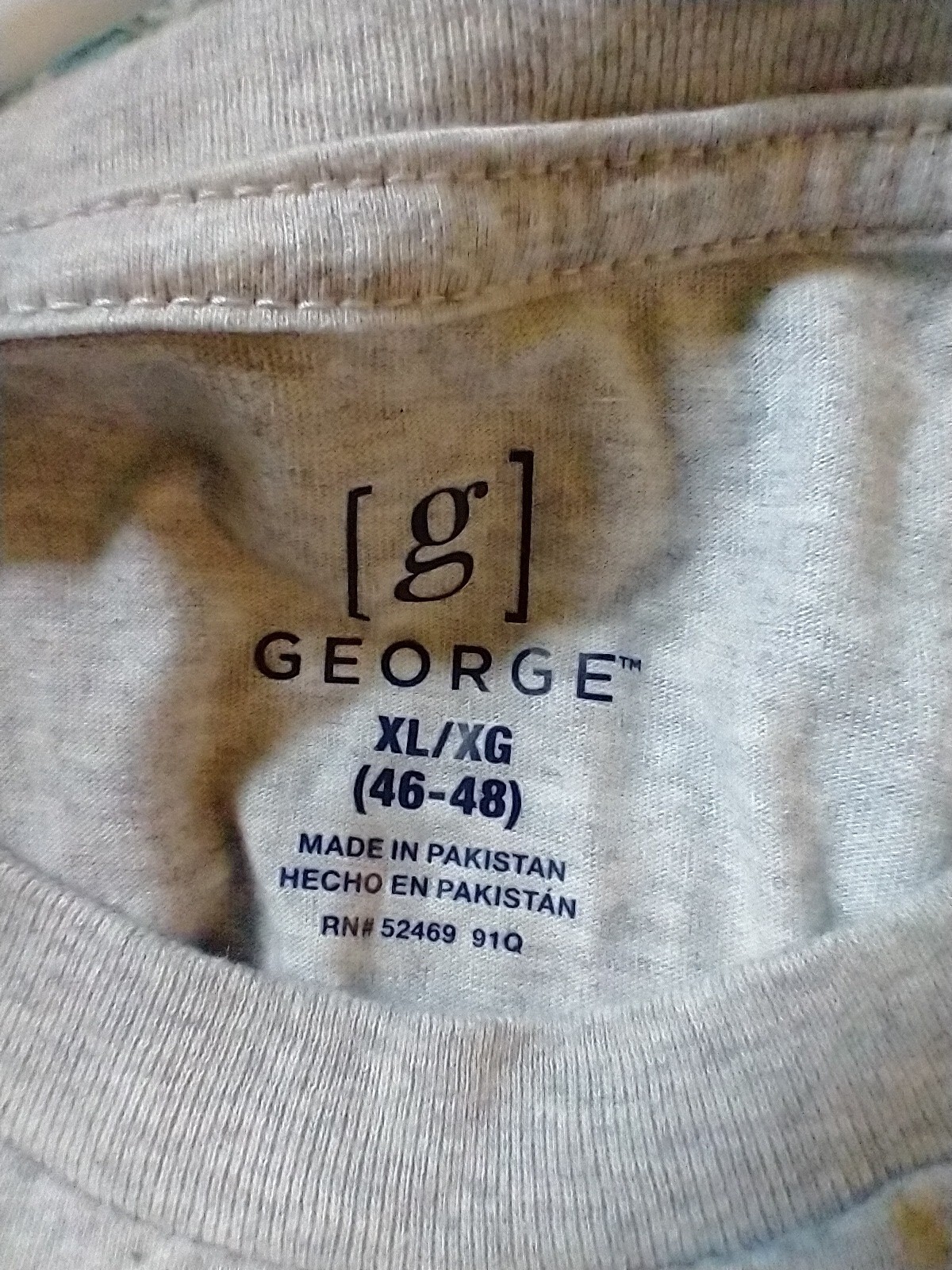 George Shirt Mens XL Gray Long Sleeve Cotton/polyester NWT knit cuffs gallery