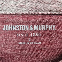 Johnston & Murphy Henley Shirt Men Large Long Sleeve Stretch Maroon