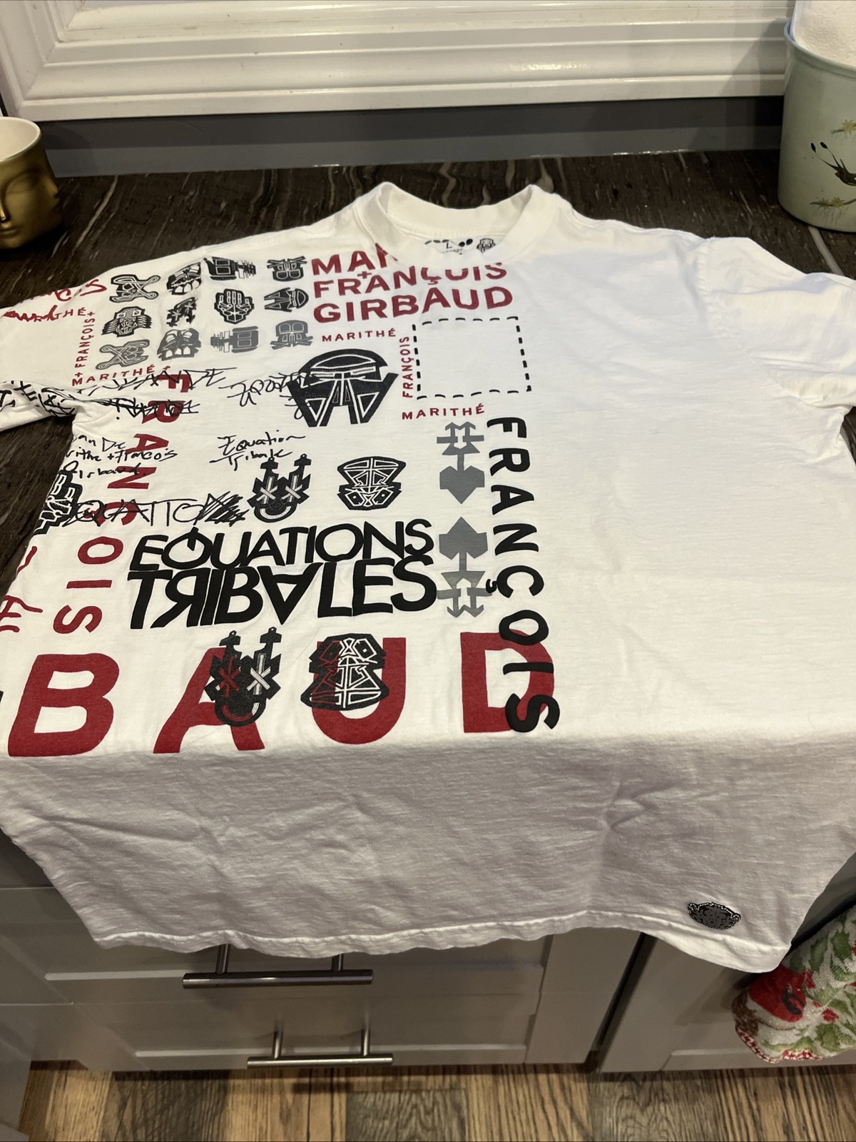 Marithe Francois Girbaud Y2K Tee Shirt Mens Graphic Equations Paris France Large