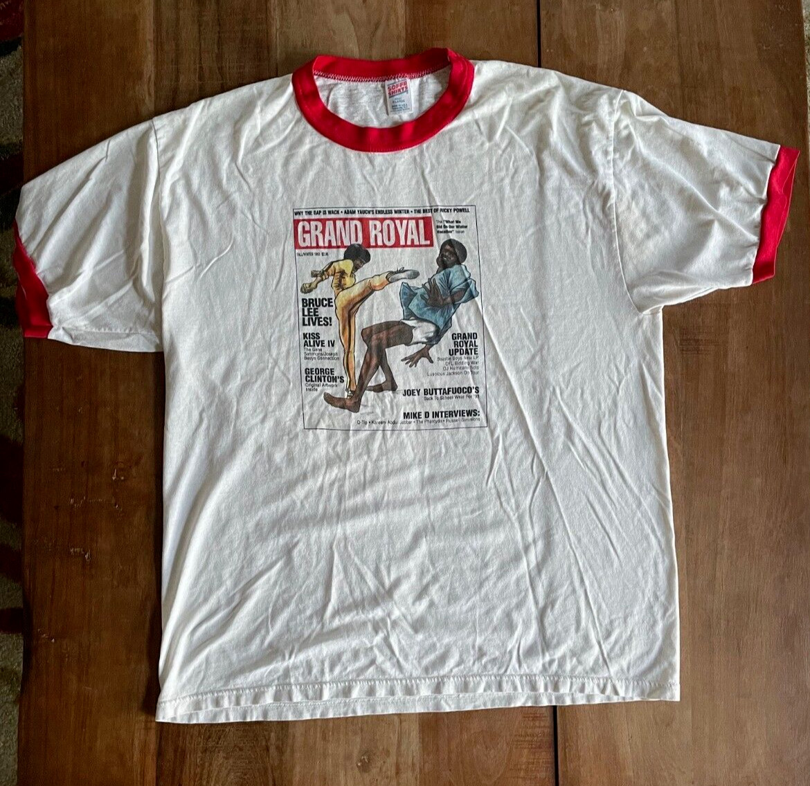 VINTAGE Authentic 1993 Beastie Boys GRAND ROYAL ringer SHIRT in XL - RARE ITEM! gallery