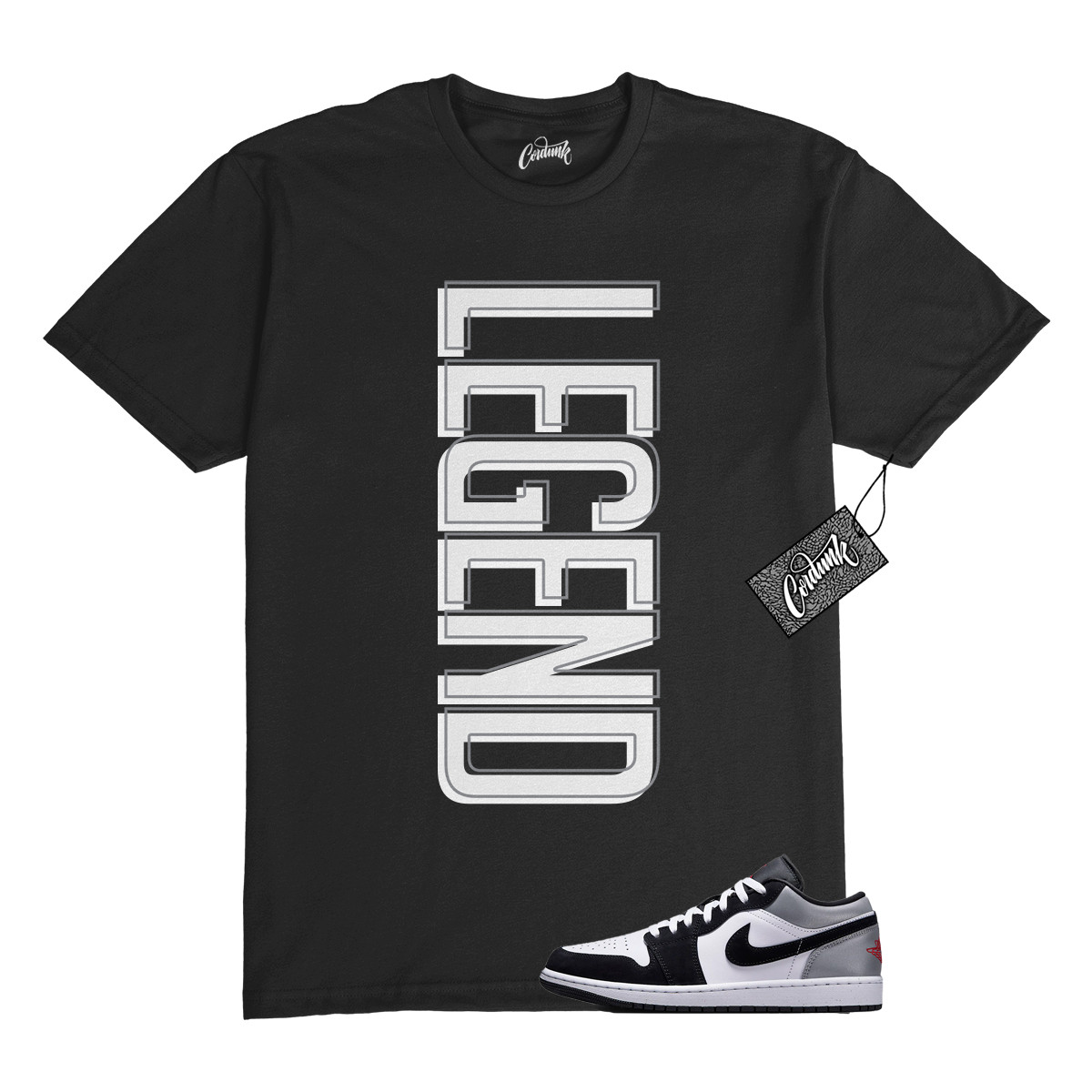 1 Black Matte Silver White Fire Red T Shirt Match LEGEND gallery