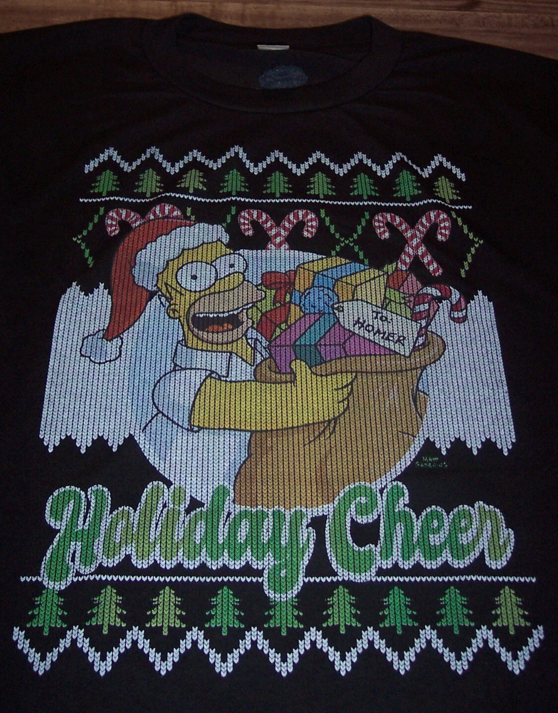 THE SIMPSONS HOMER SIMPSON CHRISTMAS Holiday T-Shirt Big and Tall 3XLT 3XL NEW