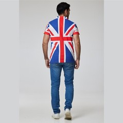 Union Jack POLO Shirt with Collar Size: S-3XL 100% Cotton New quick dispatch