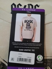 AC/DC – Back In Black – Graphic TShirt Creme XXL 2XL