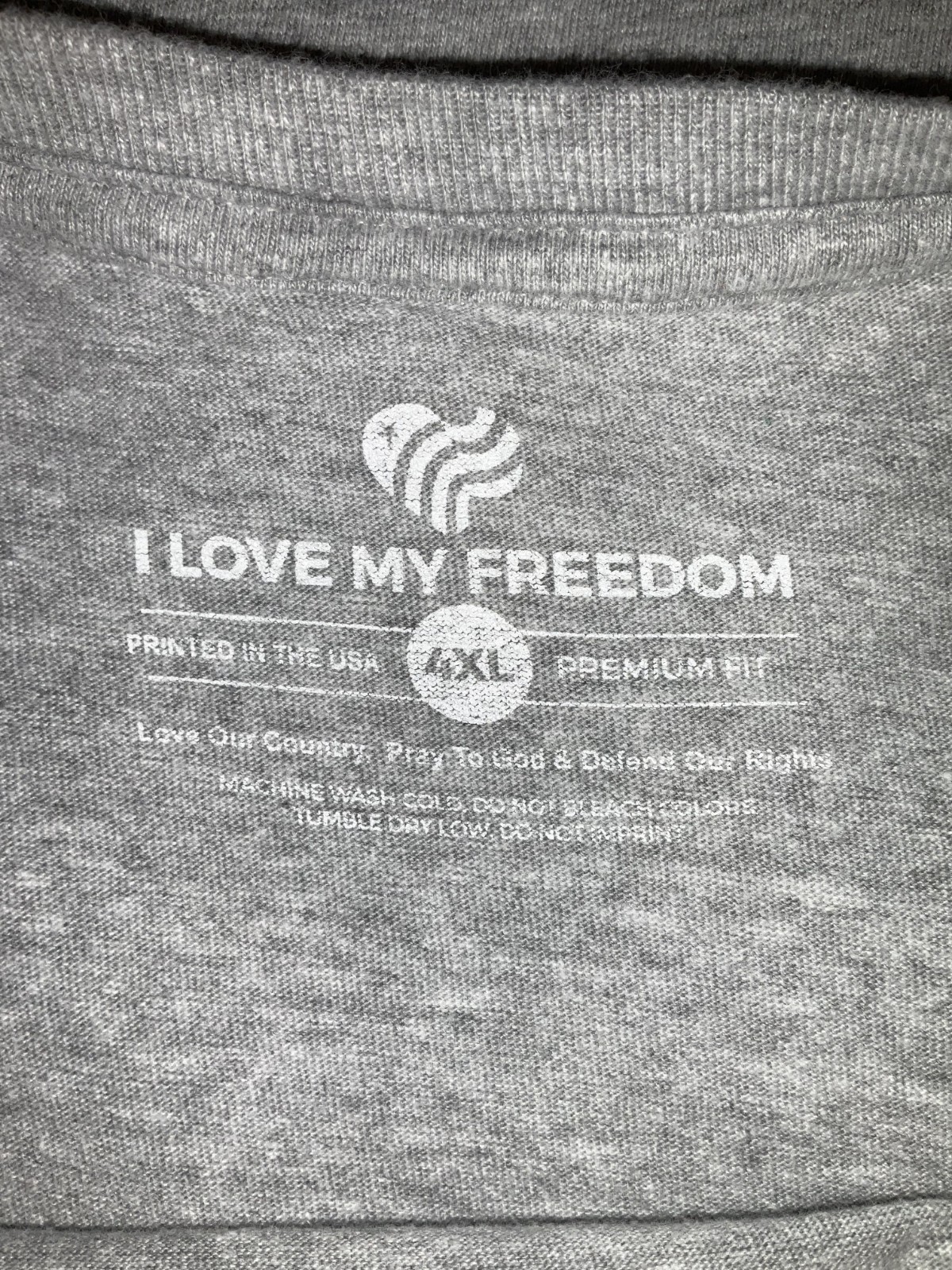 Land Of The Free Home Of The Brave Short Sleeve T-Shirt Men's 4XL Gray gallery