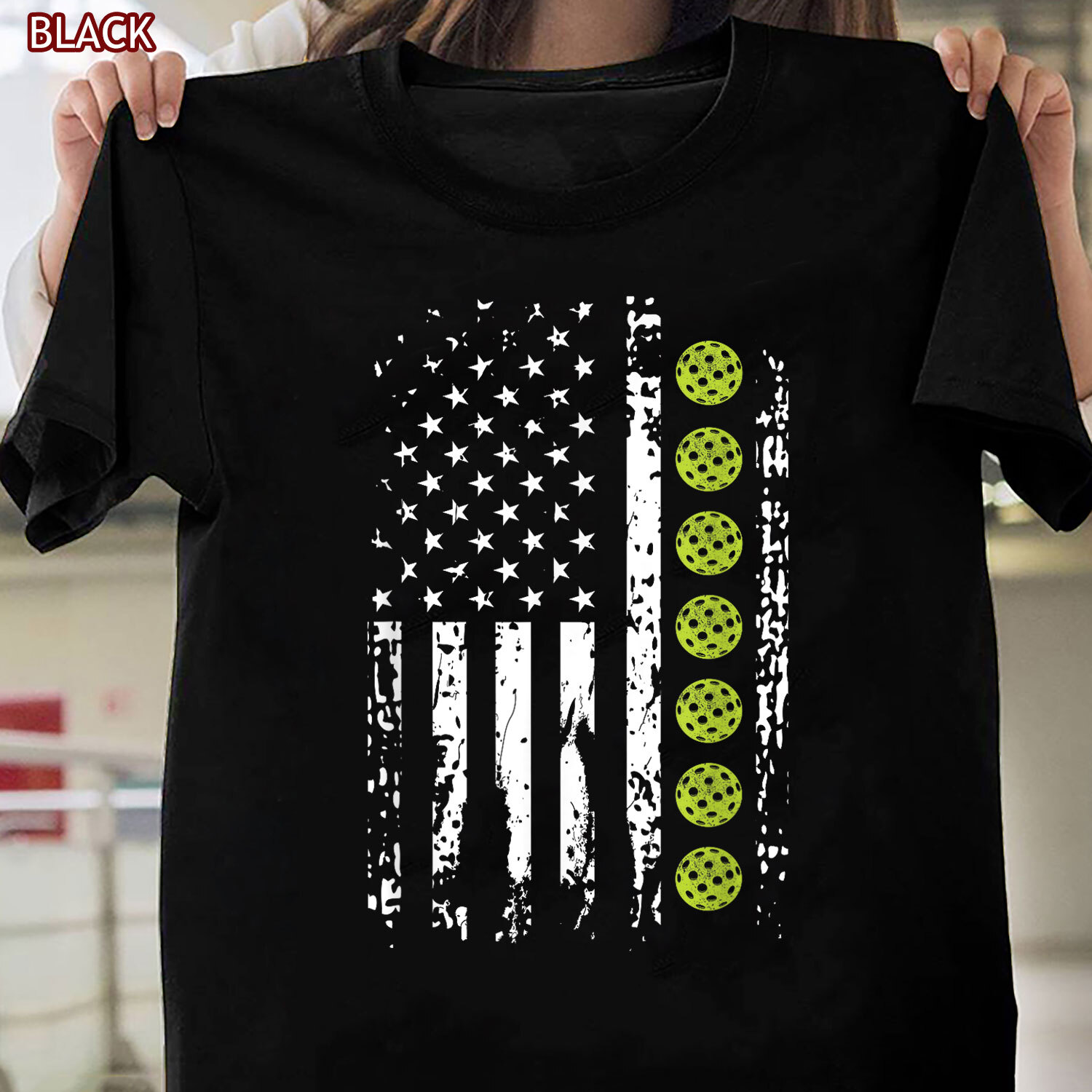 Pickleball Shirt American Flag Tee Gift for Pickleball Player Enthusiasts gallery