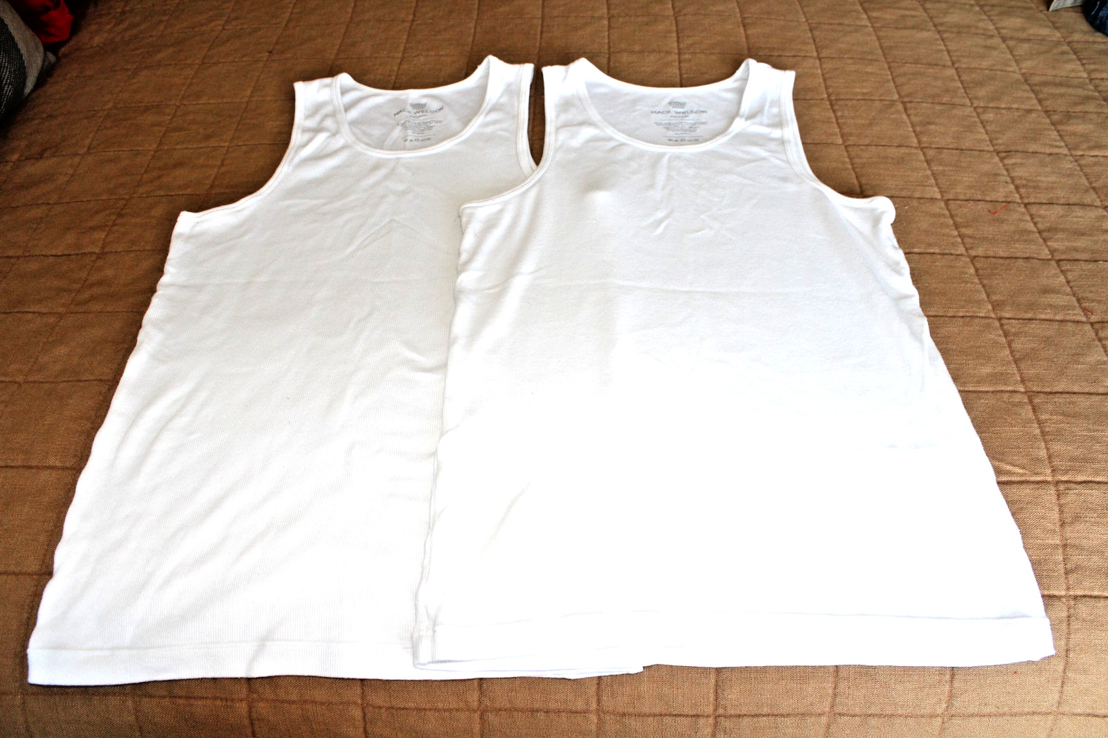 Mack Weldon 18-Hour Rib Tank Undershirt Lot 2 White Cotton Modal Men's Medium M gallery