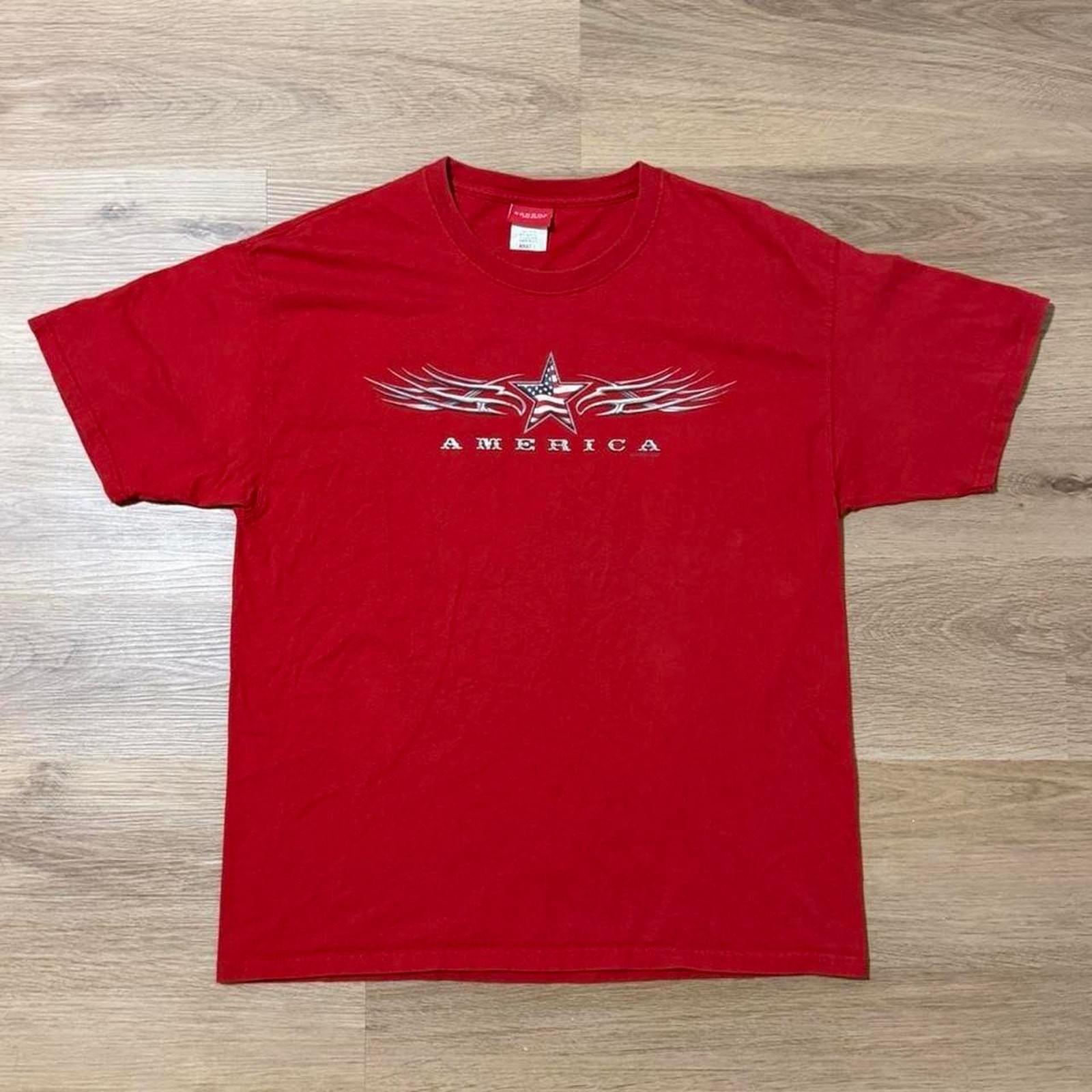 Vintage Sonoma Life+Style America Graphic T-Shirt Red Patriotic Tee Men’s Large