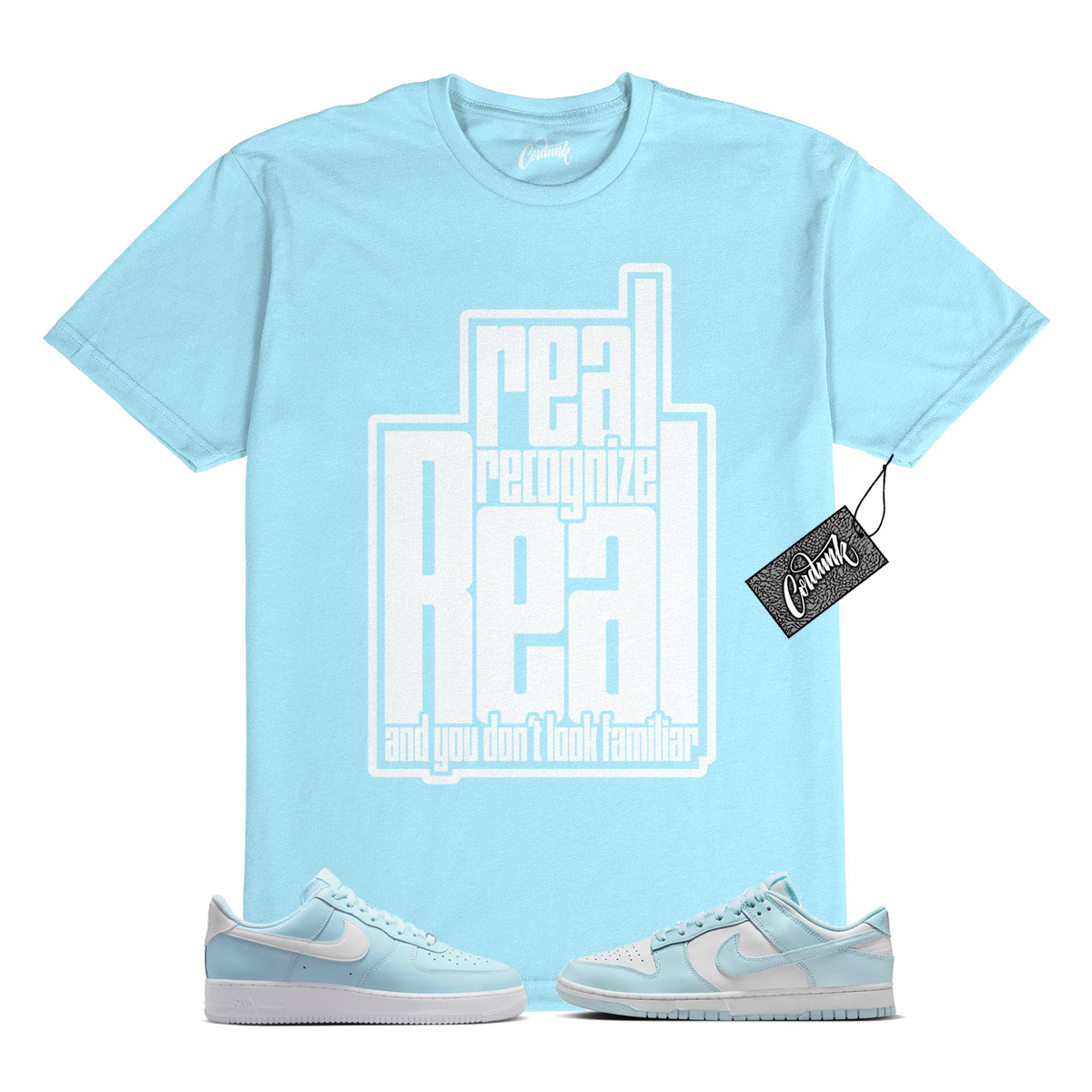 Air Force 1 Dunk Low Glacier Ice Blue White T Shirt to Match RRR