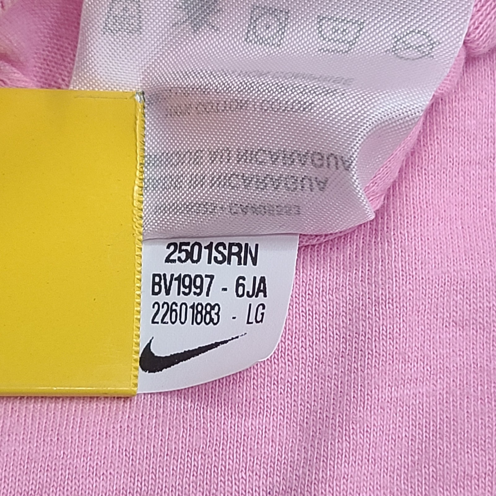 Nike Shirt Mens Large Pink White Futura Logo Sportswear Lightweight Cotton Tee gallery