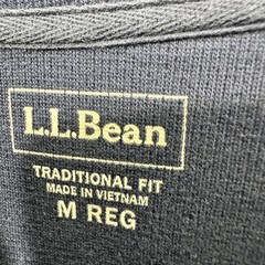 LL Bean Waffle Knit Thermal Long Sleeve Shirt Men M Traditional Fit Blue Casual