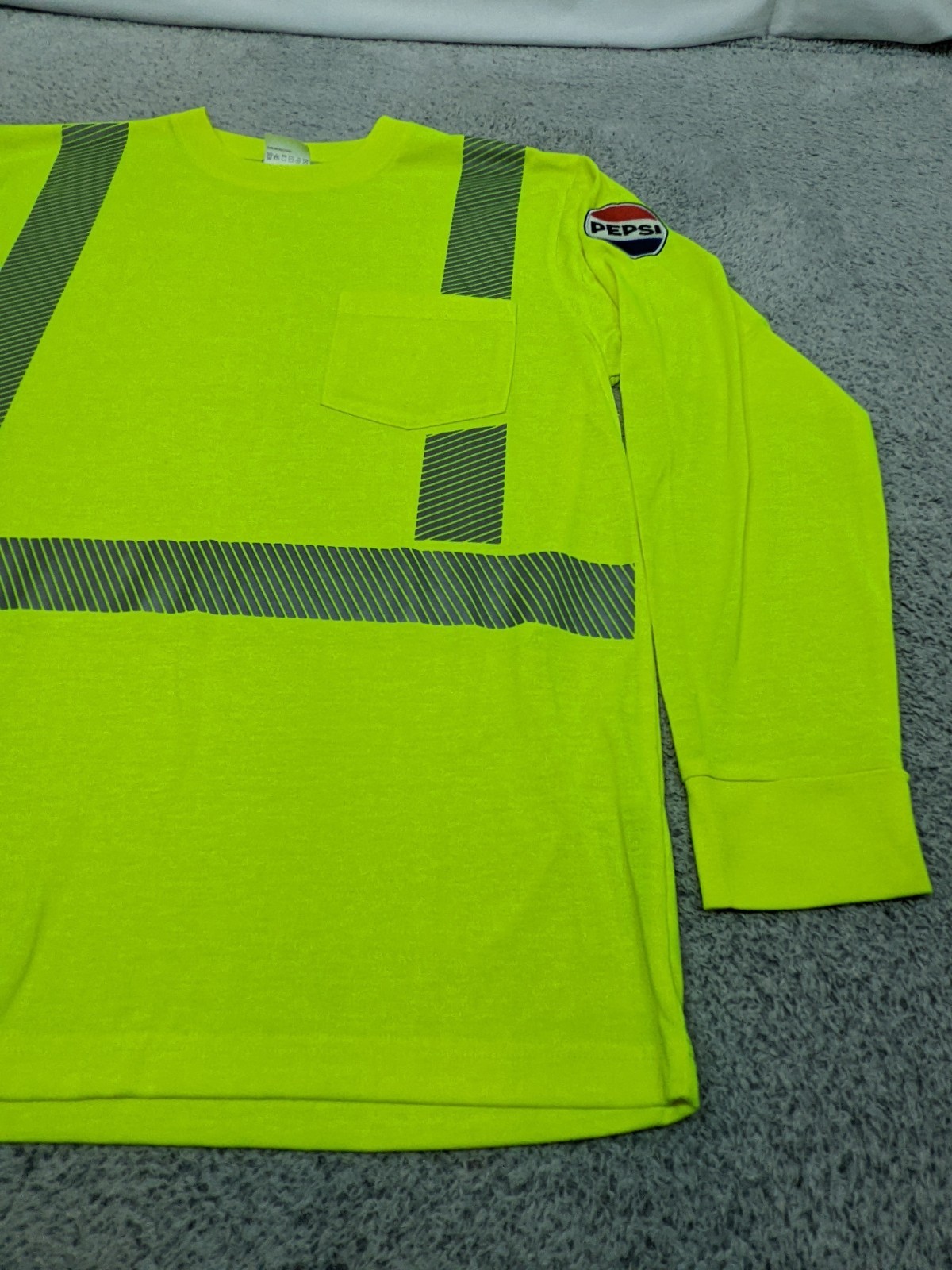 Pepsi Wearguard Aramark Reflective Shirt Safety Workwear Long Sleeve Neon Medium gallery