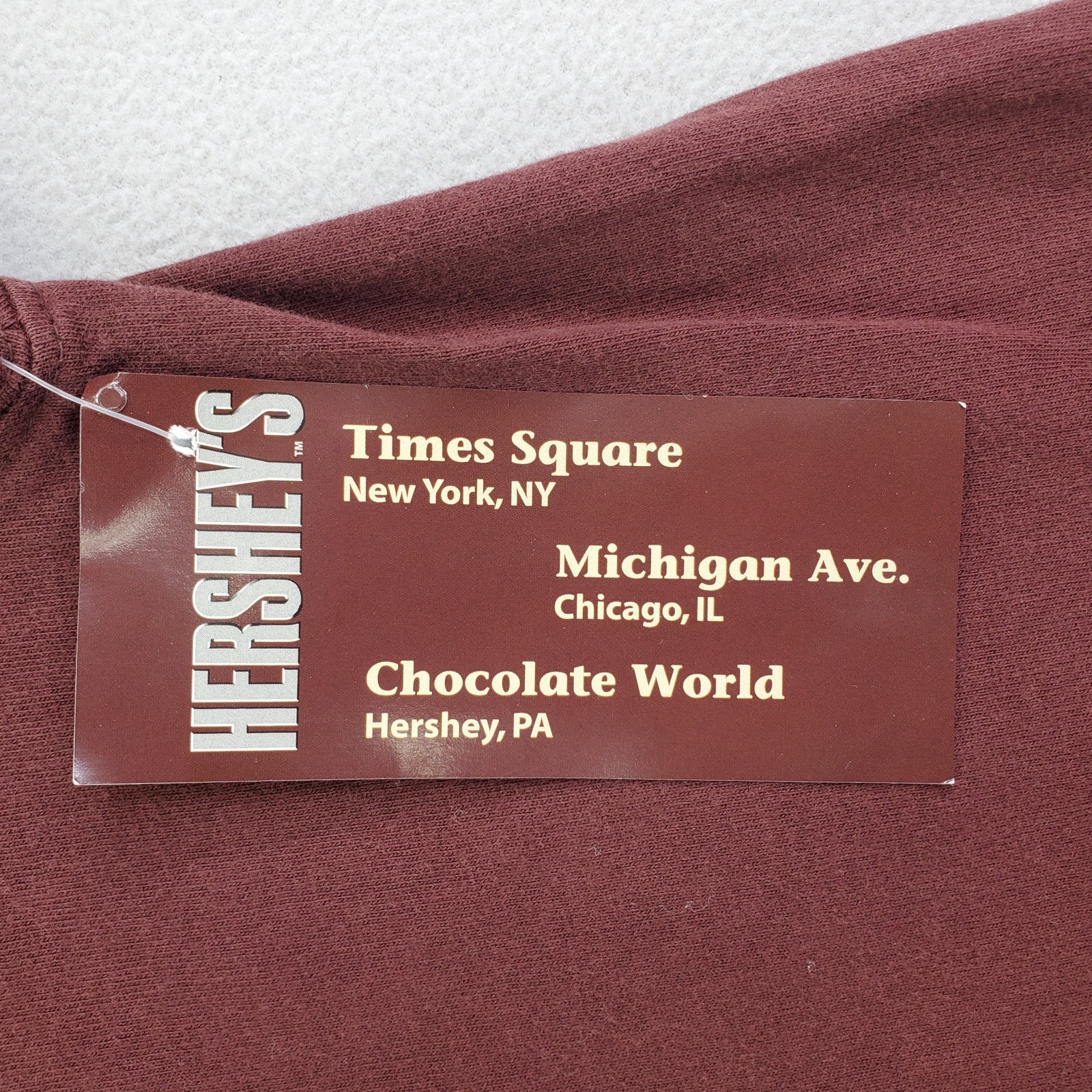Hersheys Chocolate World Shirt Mens L Brown Metallic Silver Logo NWT NOS New gallery