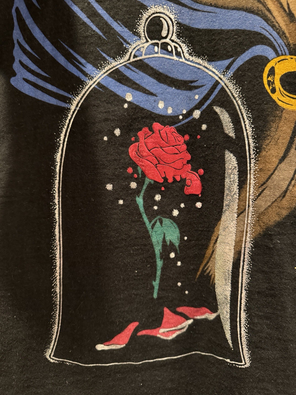 VINTAGE Disney Beauty And The Beast Movie Promo Shirt Size OSFA gallery