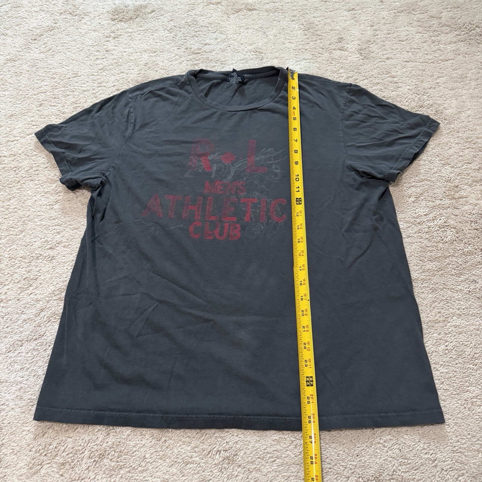 Vintage 90s Polo Ralph Lauren Dragon Script R&L Men’s Athletic Club L Black Fade gallery