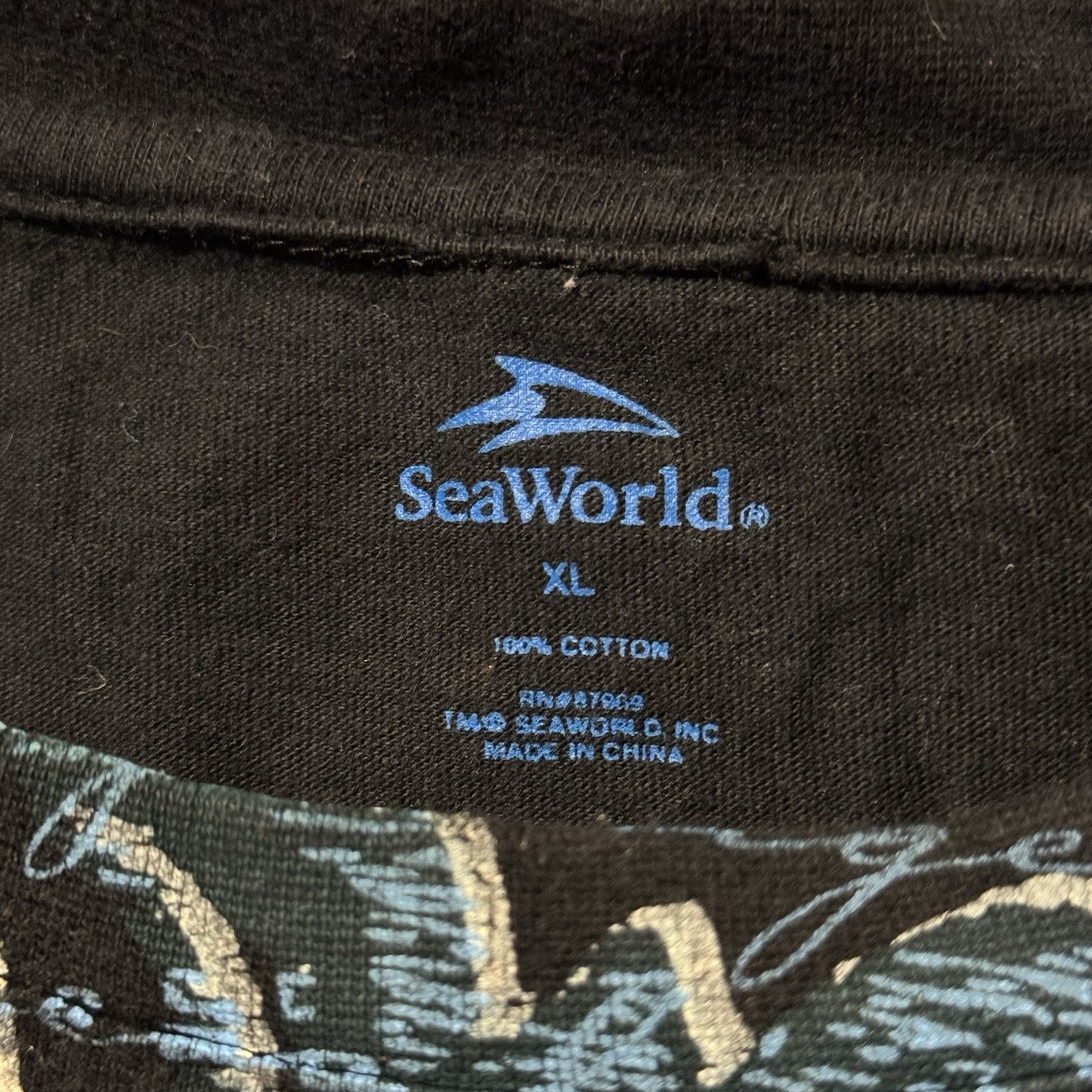 Sea World Orca Whale Graphic T-shirt Adult Unisex XL Black gallery