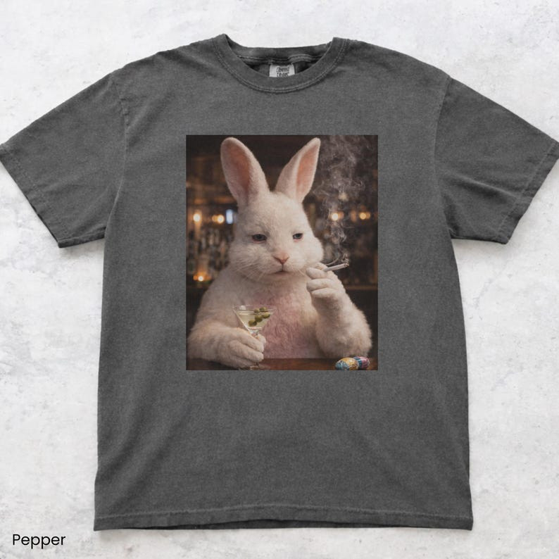 Unhinged Easter Bunny Shirt Funny Bunny Martini Tee