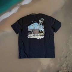 Express Men’s Size M Classic Fit Cotton Lifeguard Tower Graphic T-Shirt. NWT