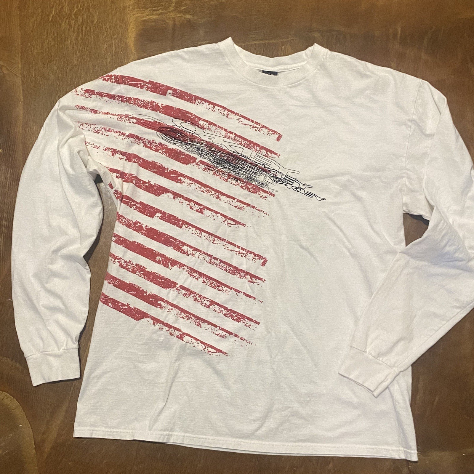 OAKLEY Vintage Y2K Long Sleeve T-Shirt Size 2XL Mens White Graphic Design Retro gallery