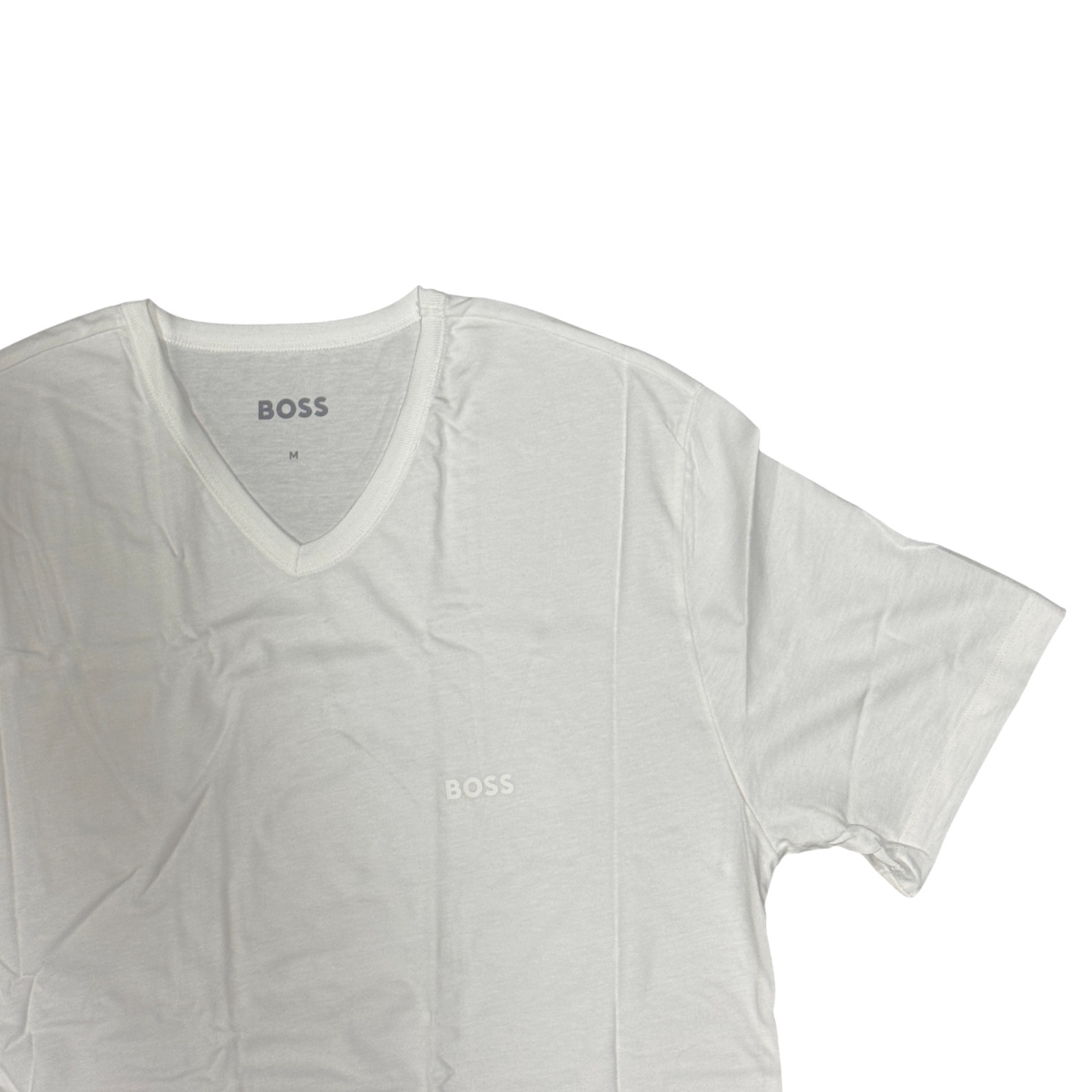 BOSS V-Neck Mens T-Shirts 3 Pack Multicoloured Short Sleeve With Logo gallery