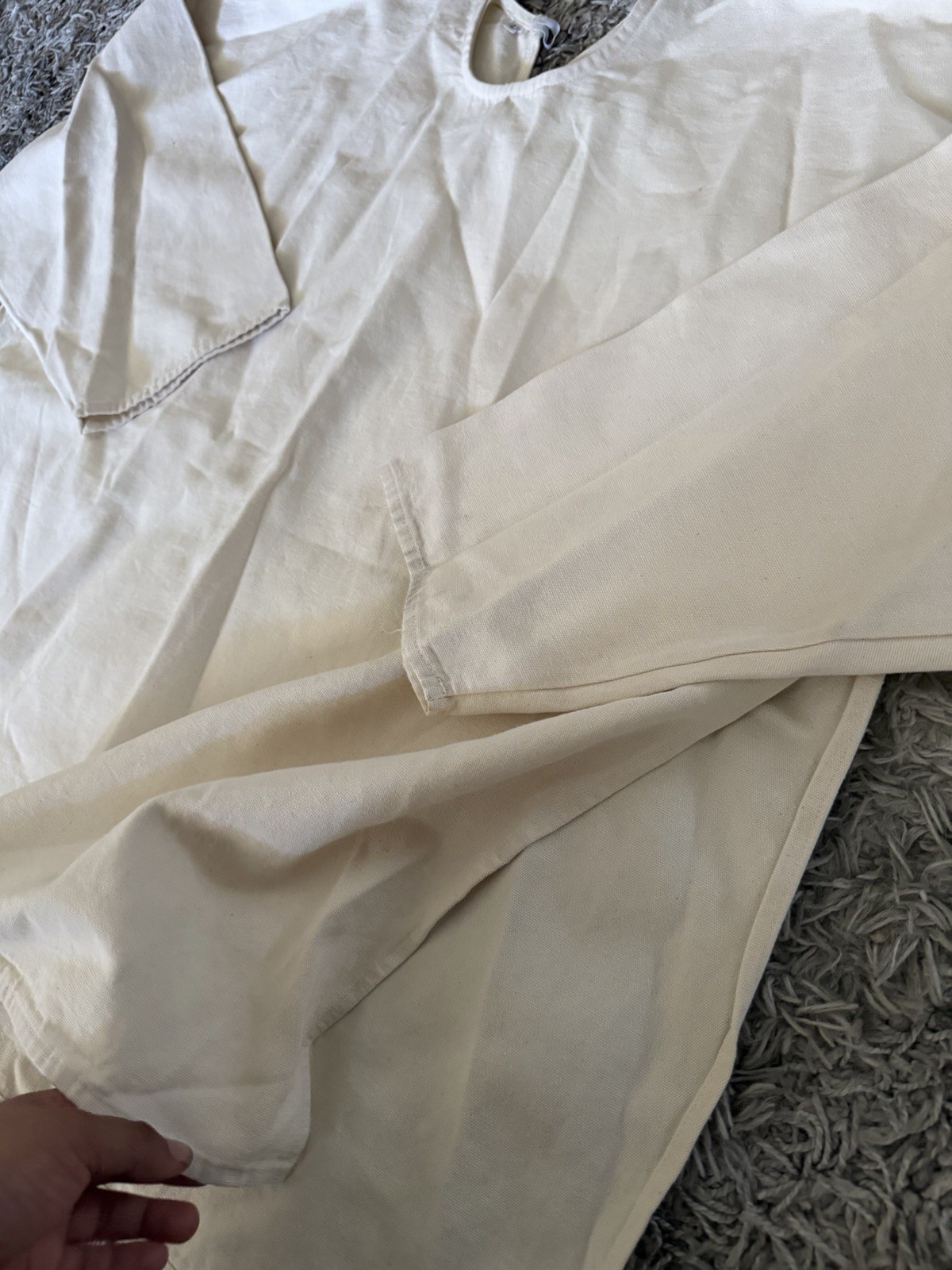 Los Angeles Apparel Kanye West Sunday Service Pastor Tee Poncho Sample in Cream gallery