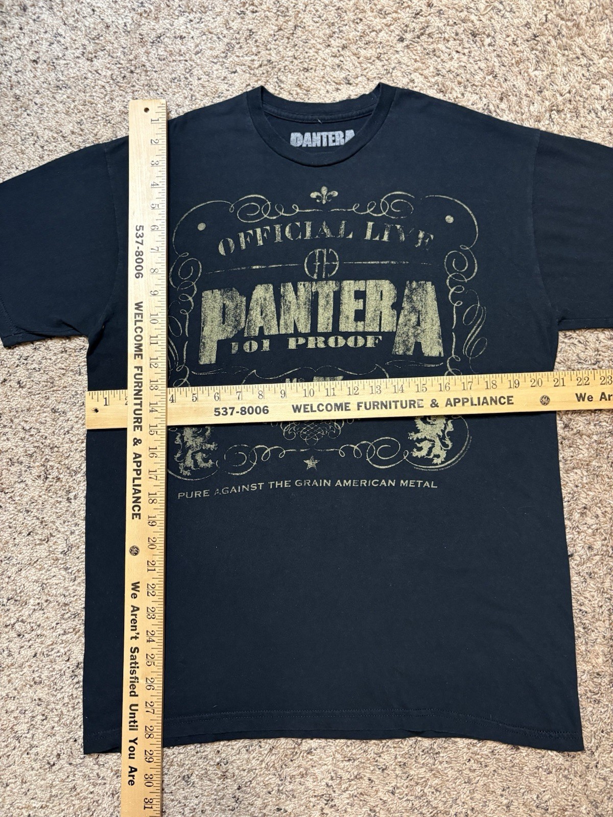 Pantera Shirt Mens Extra Large 101 PROOF 2010 Shirt Mens Black gallery