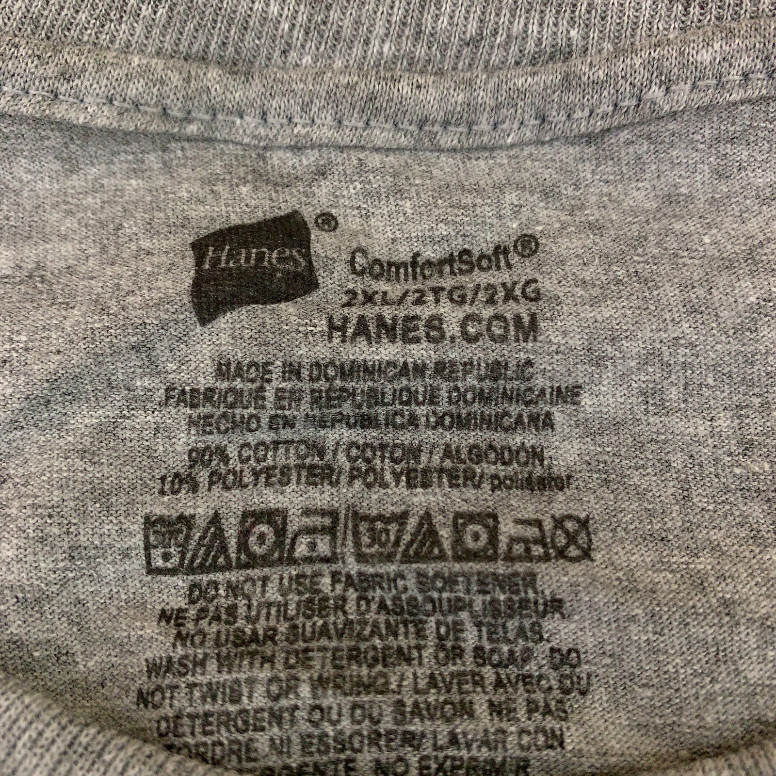 Hanes Comfort Soft Mens Size 2XL Heather Gray Short Sleeve Pocket T-Shirt New gallery