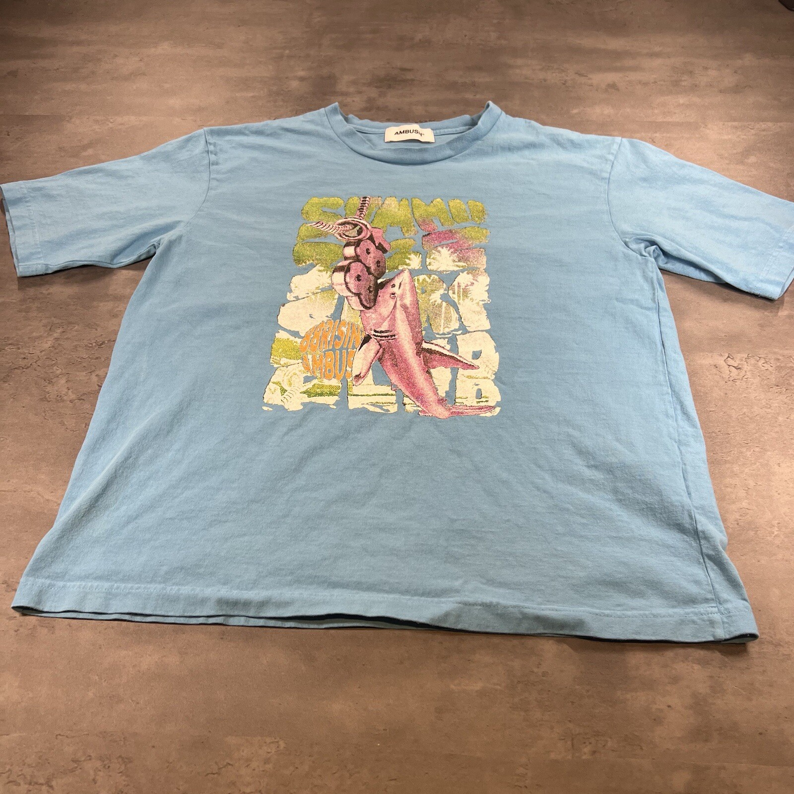 AMBUSH 88Rising Shirt Adult Medium Baby Blue Shark Summer 2022 Joji Niki Music gallery