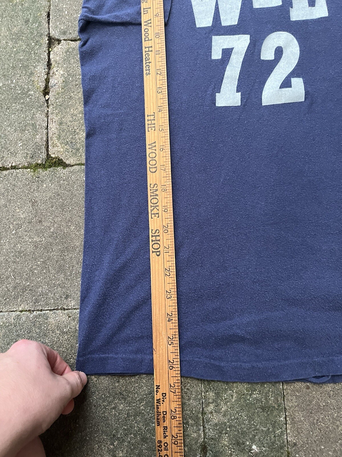 Vintage 1960s Russell Southern Co Cotton Tshirt L “W-L 72” Blue see Measurement gallery