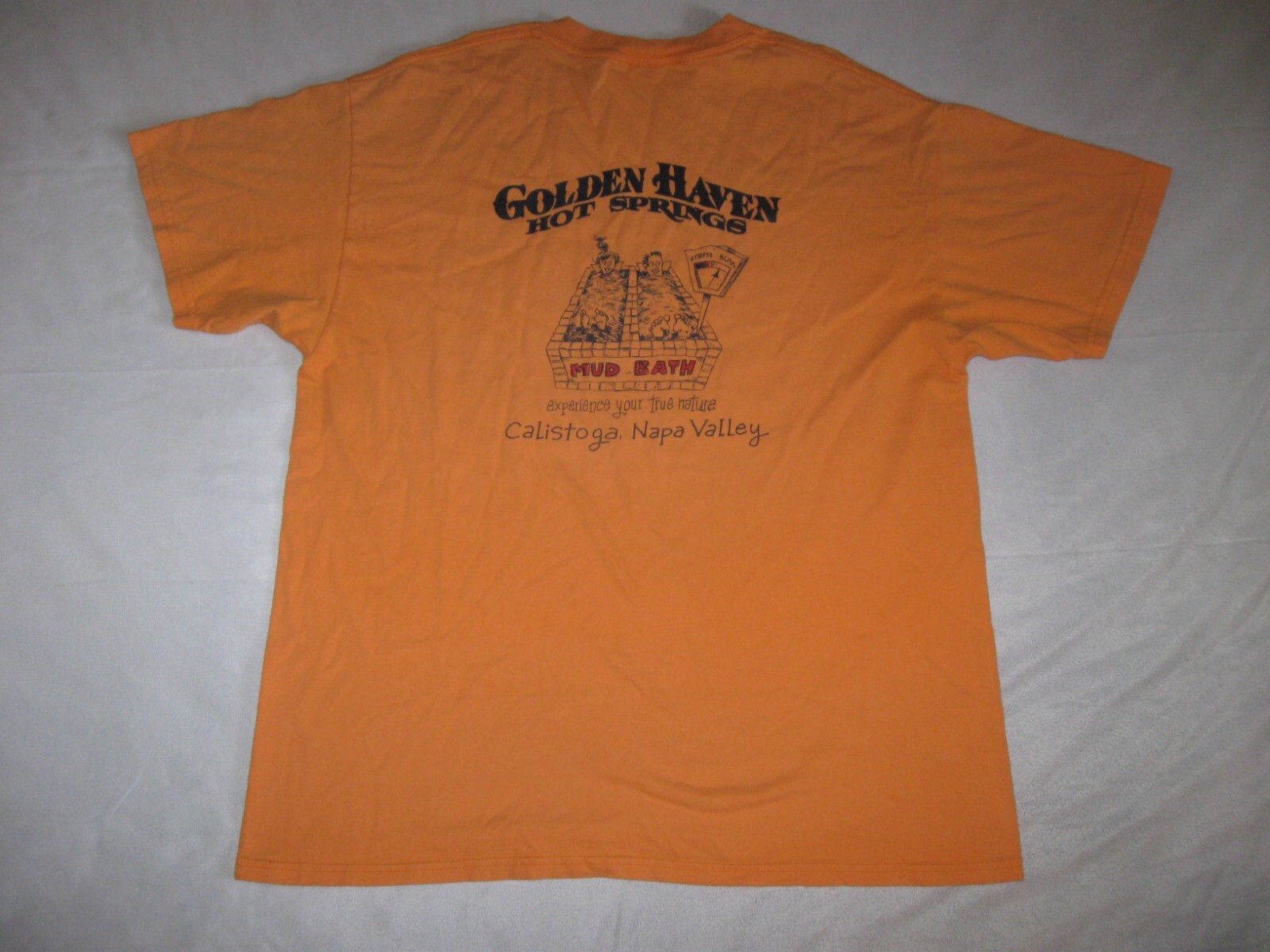 GOLDEN HAVEN Hot Springs Calistoga NAPA VALLEY vtg T Shirt Men's Large MUD BATH gallery