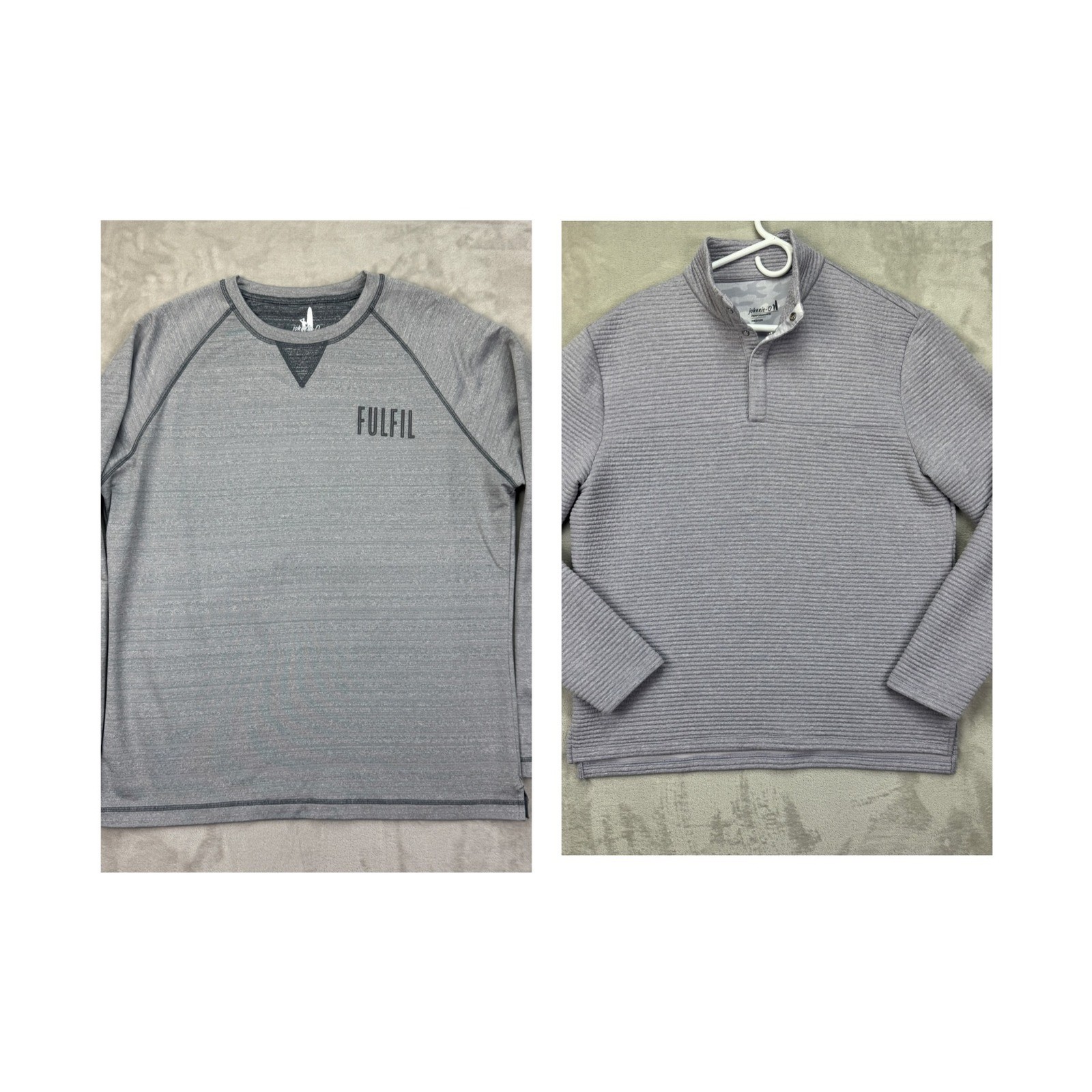 Johnnie-O Pullover Lot Mens Medium Benjy Henley & Krew Performance Heather Golf gallery