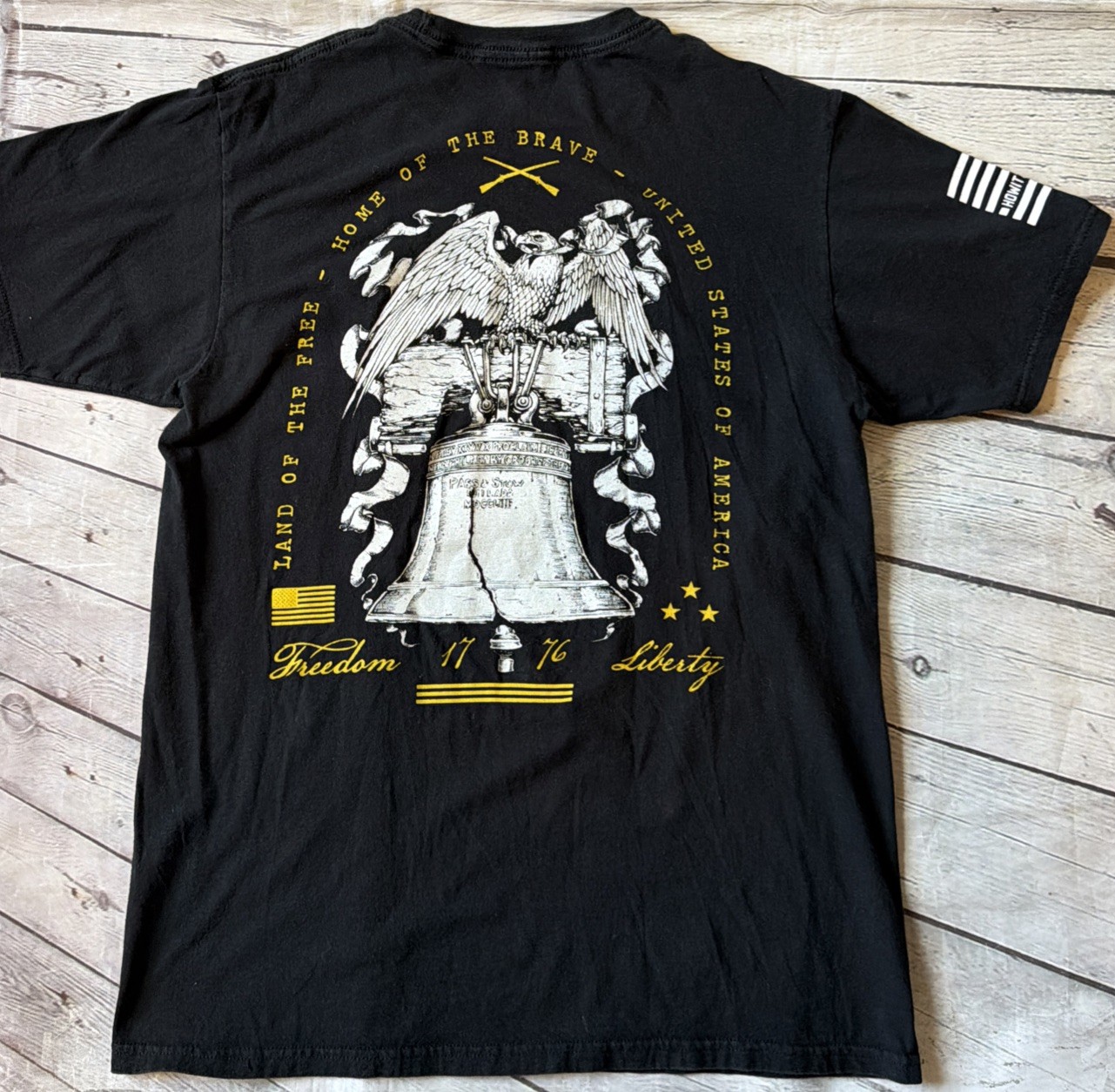Howitzer MFG Co. 1776 Liberty Freedom Black Graphic T-Shirt Men’s Medium gallery
