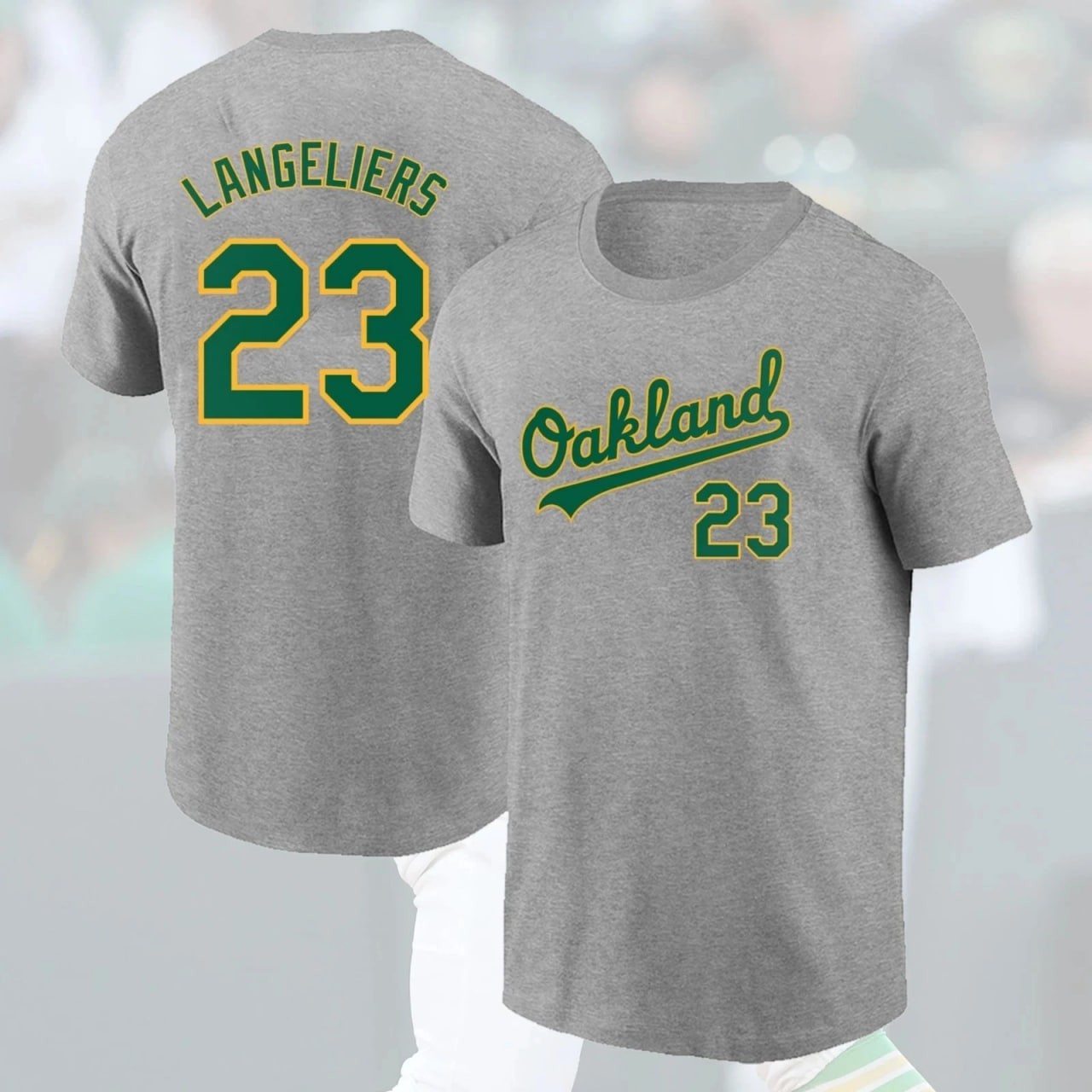 🔥Shea #23 Langeliers Oakland 2025 Name & Number Fan Athletic Gifts gallery