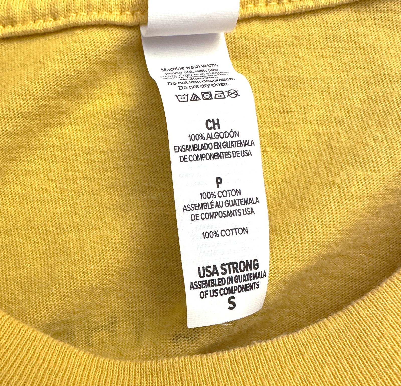 Peet's Coffee Logo Canvas T-Shirt Mustard Yellow Men's Size Small "Fall Feels" gallery