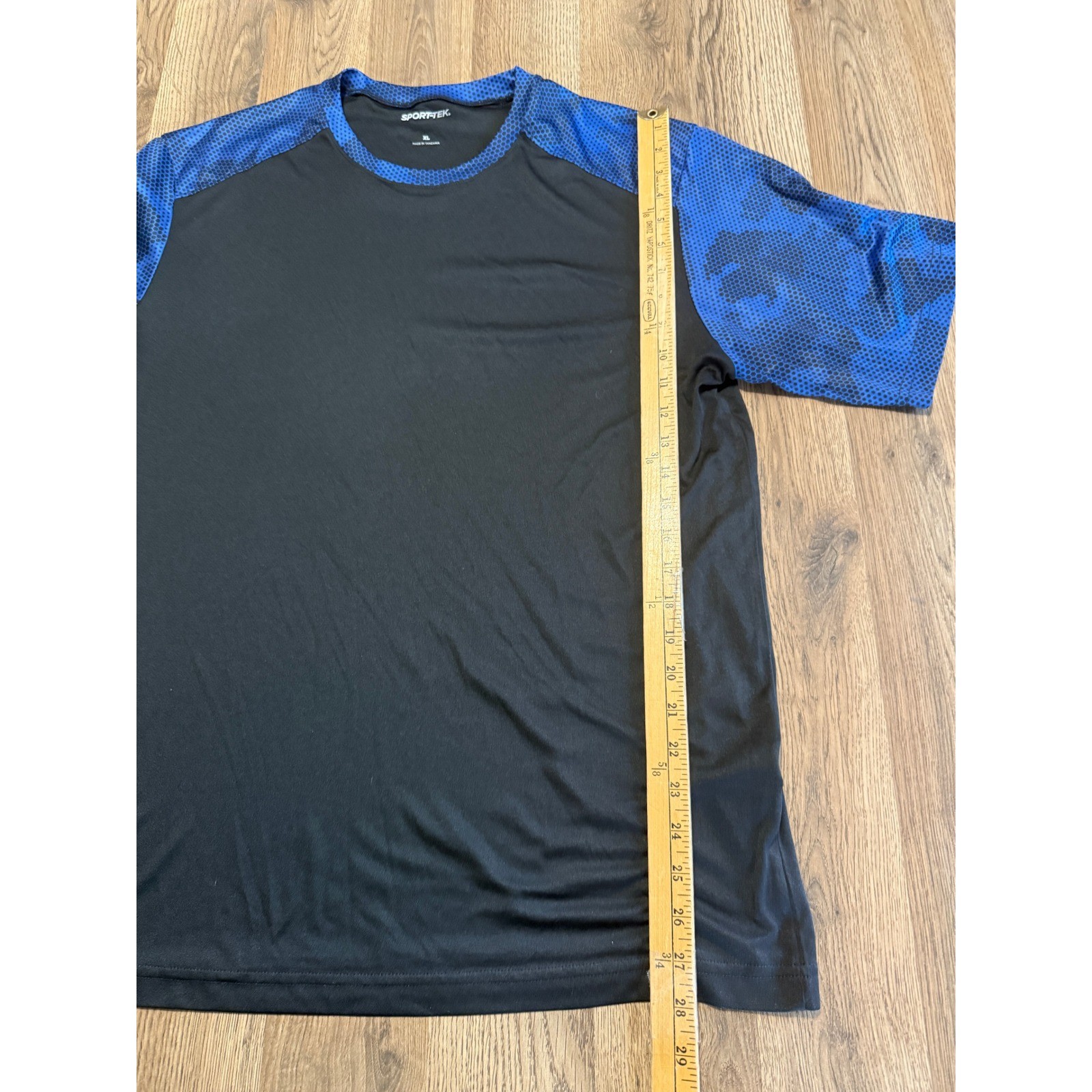 Sport-Tek Short Sleeve T-Shirt Mens XL Black Adult Camo Hex Raglan Excellent gallery