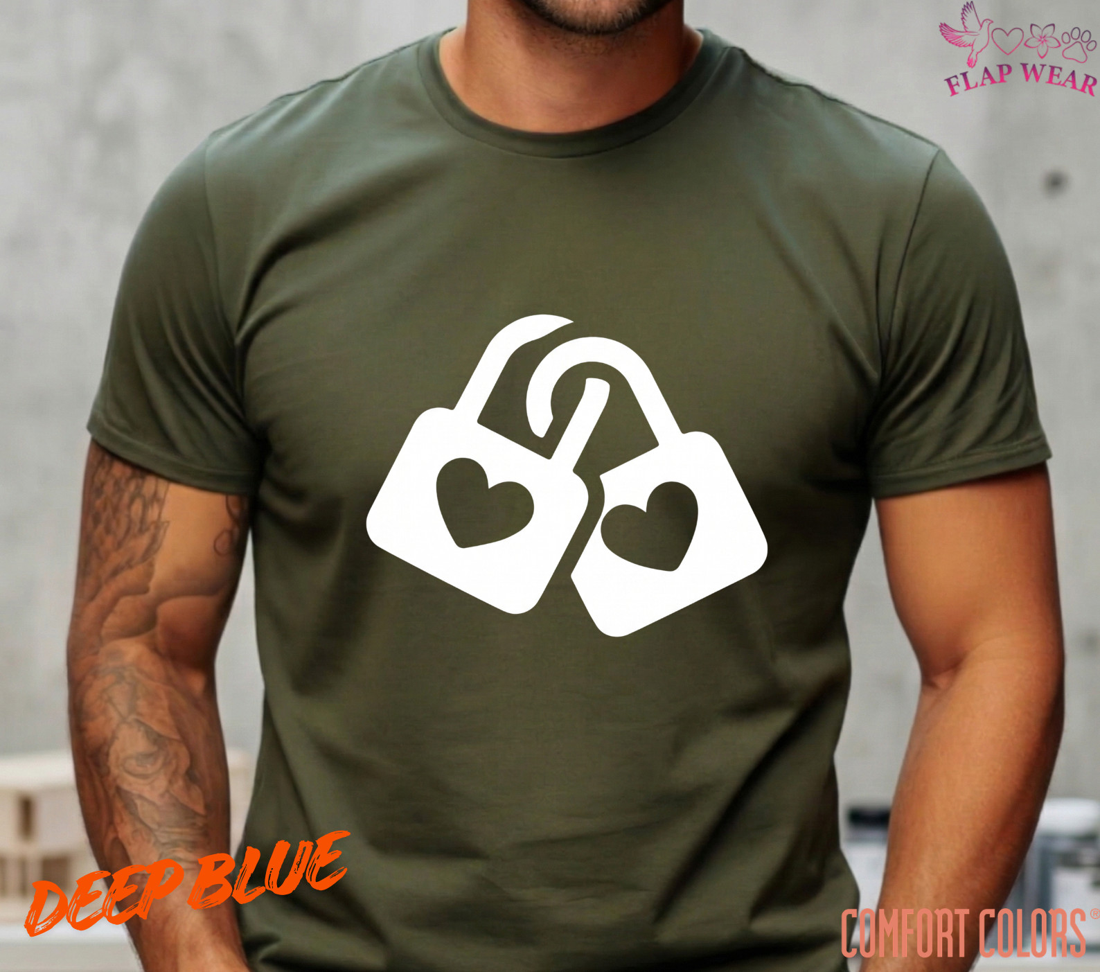 Unisex Love Heart Padlocks T shirt Men T shirt Women valanity day Romantic gallery
